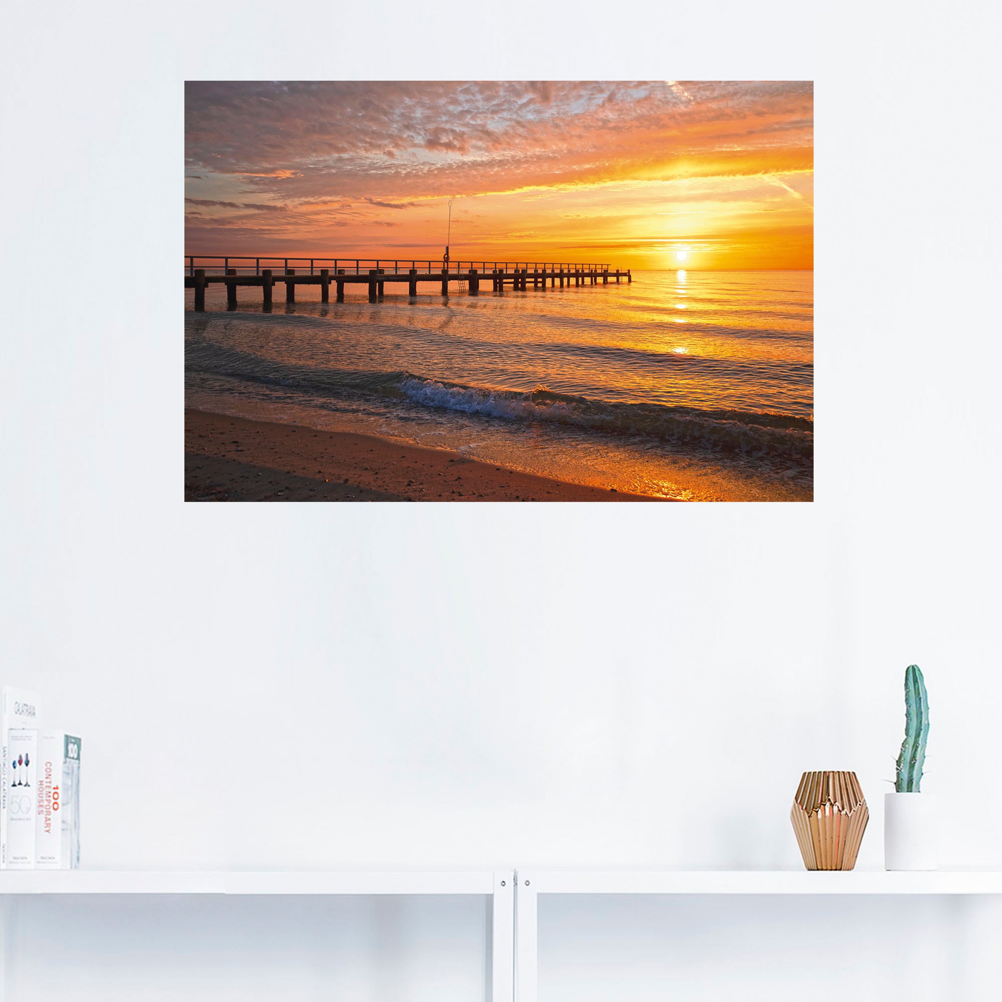 Artland Wandbild "Urlaubsfeeling am Ostseestrand", Bilder vom Sonnenunterga günstig online kaufen