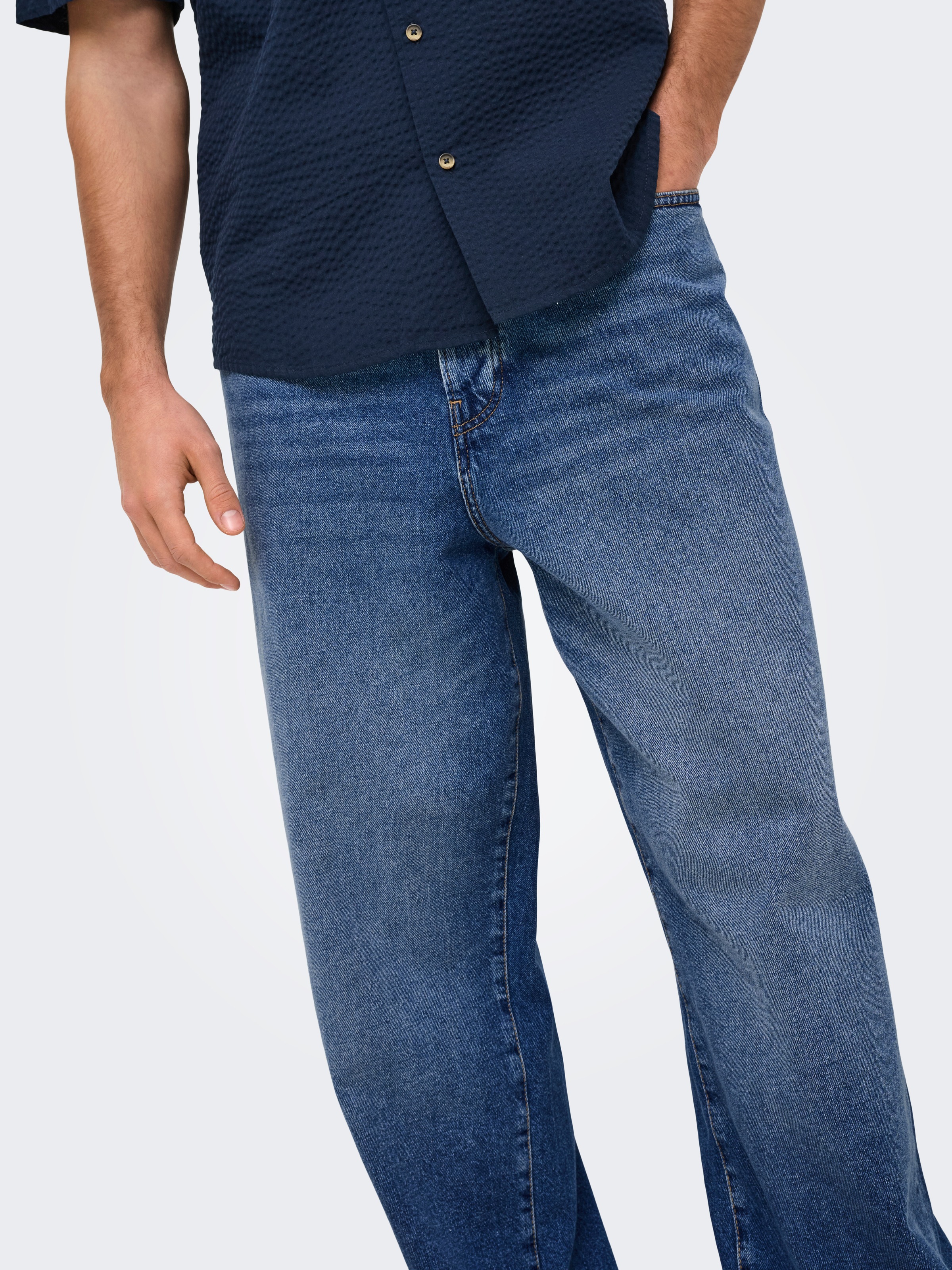ONLY & SONS Loose-fit-Jeans "ONSFADE LOOSE BOX TAI DNM MU OTL" günstig online kaufen