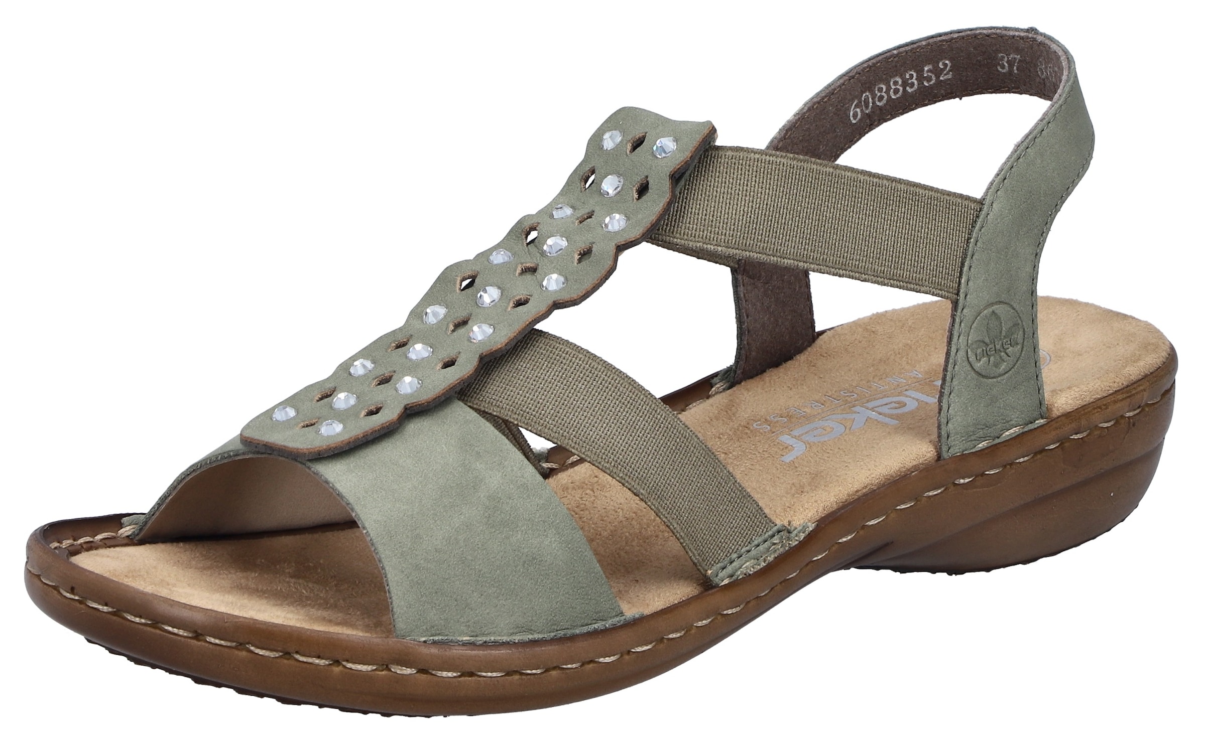 Rieker Sandale  Sommerschuh, Schlupfschuh mit Gummizug für guten Sitz