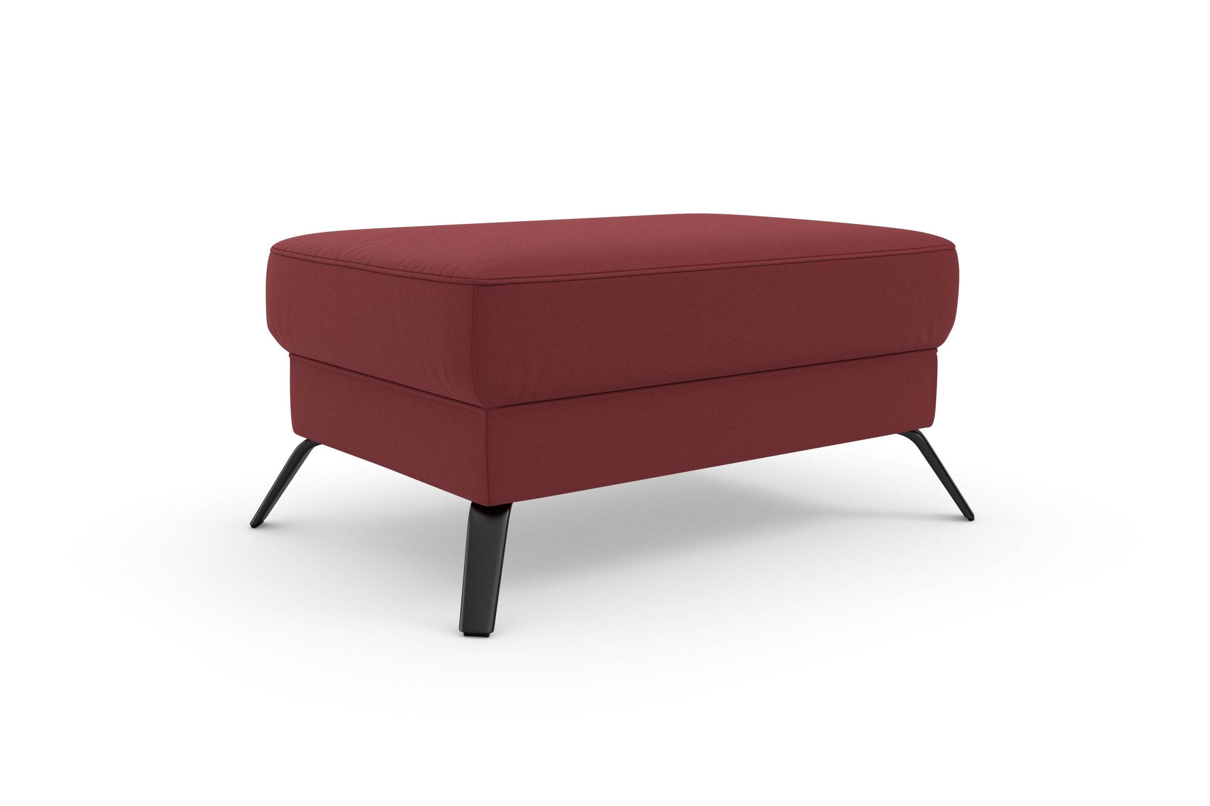 Hocker SIT & MORE "Olsen", rot (bordeaux), B:89cm H:48cm T:59cm, 100% Polyester, Hocker, Hocker 3