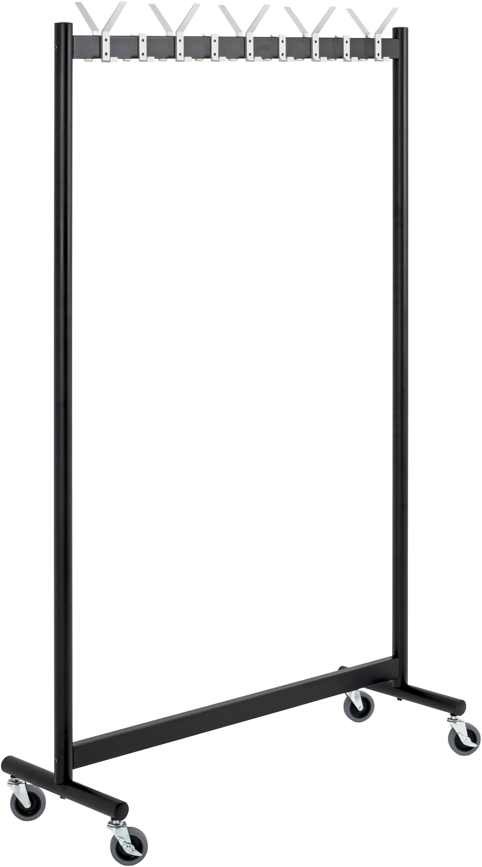 HAKU Garderobenständer "Garderobe, Garderobenständer, Kleiderständer auf Rollen, Kleiderwagen" rechteckig - aus Metall Schwarz - B/T/H 103/39/174 cm