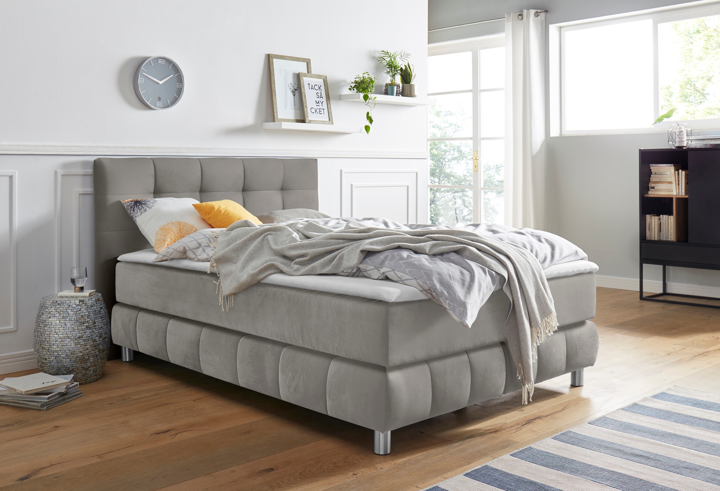 Home affaire Boxspringbett "Salo" incl. Topper, 6 Breiten, 2 Härtegrade, TFK auch in Härtegrad 4