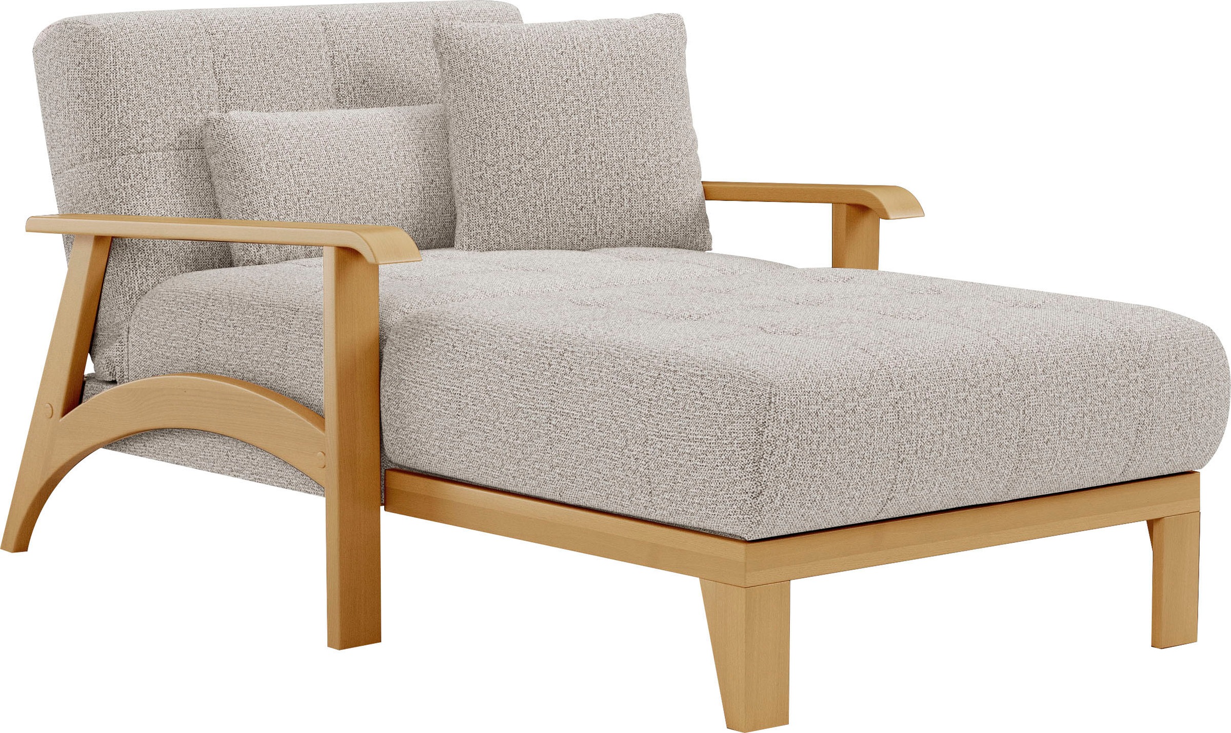 sit&more Recamiere »Billund«, Armlehnen aus eichefarbigem Buchenholz, verschiedene Bezüge und Farben