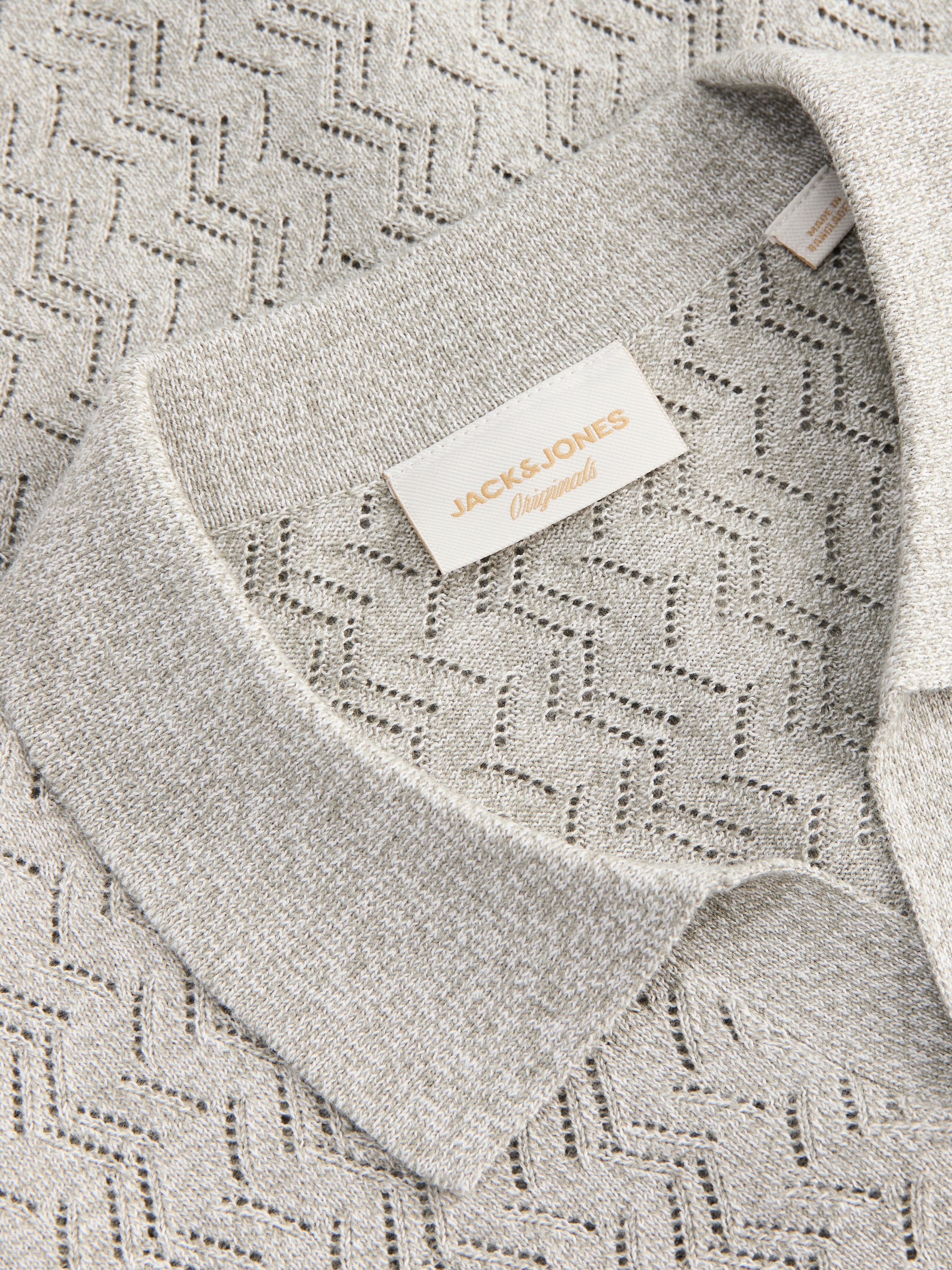 Jack & Jones Polokragenpullover »JORTYLER KNIT SS SPLIT NECK POLO SN« Baumwollmischung, regular fit