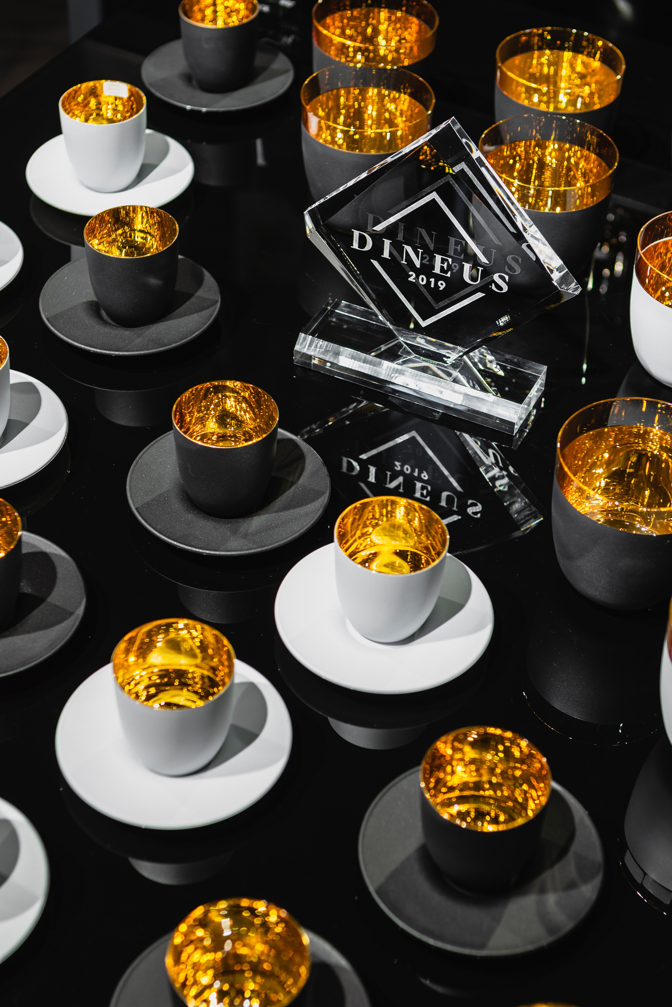 Eisch Germany Espressoglas »Cosmo gold«, (Set, 2 tlg.), Echtgold, handgefertigt, bleifrei, 100 ml, 2-teilig, Made in Germany