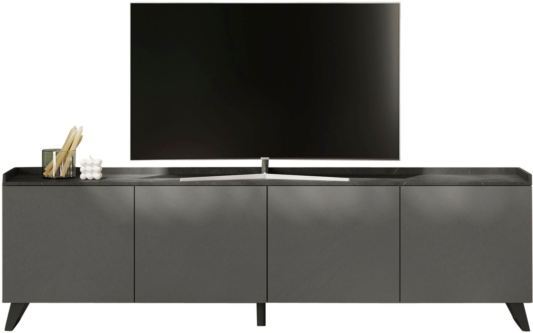 Home affaire Lowboard "Tray, Breite 241, TV-Bank mit 4 Türen" Top "Tablet", günstig online kaufen