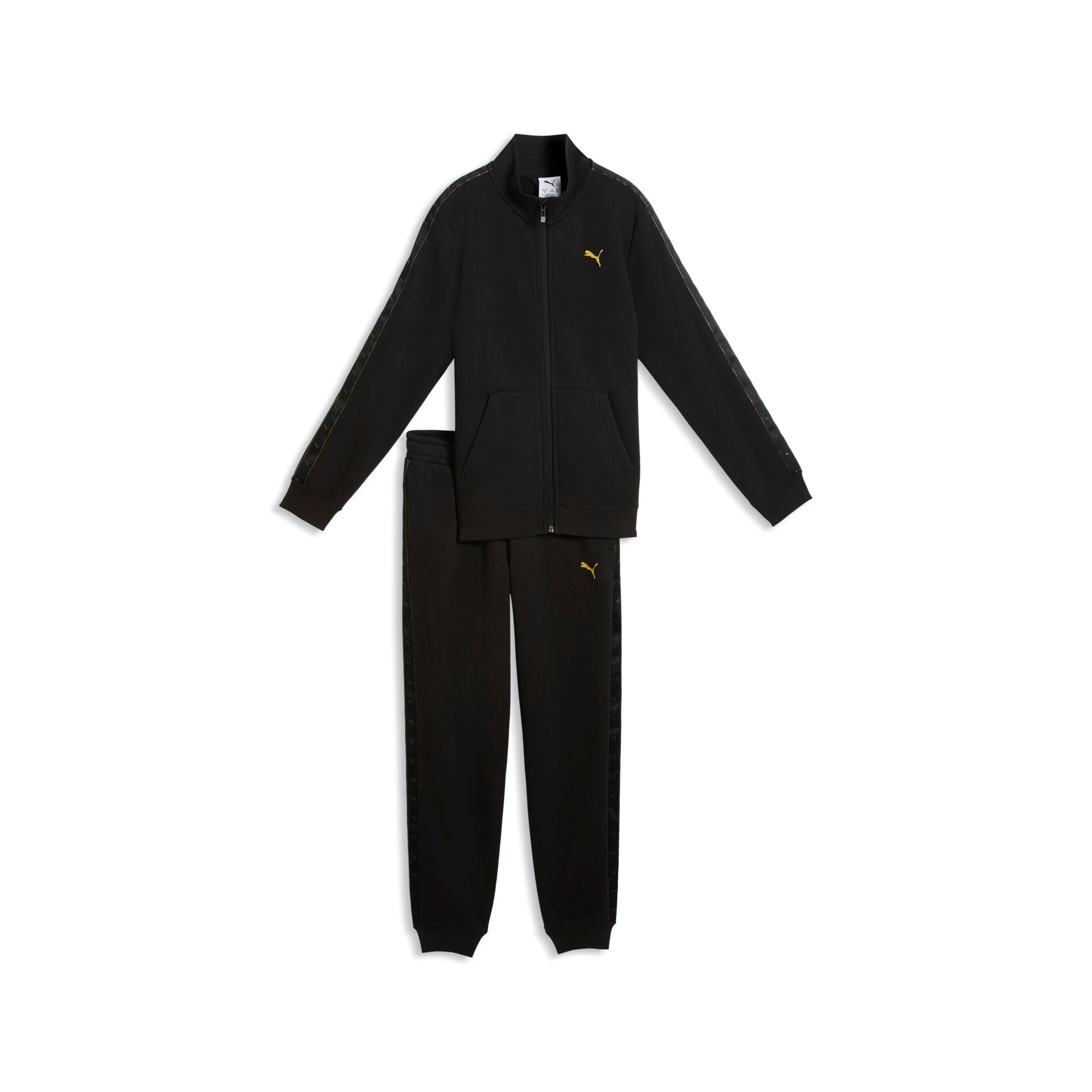 PUMA Trainingsanzug "ESS TAPE FULL-ZIP SWEAT SUIT FL G" 2 2-teiliges Set, mit Reißverschluss am Oberteil, Langarm-Oberteil