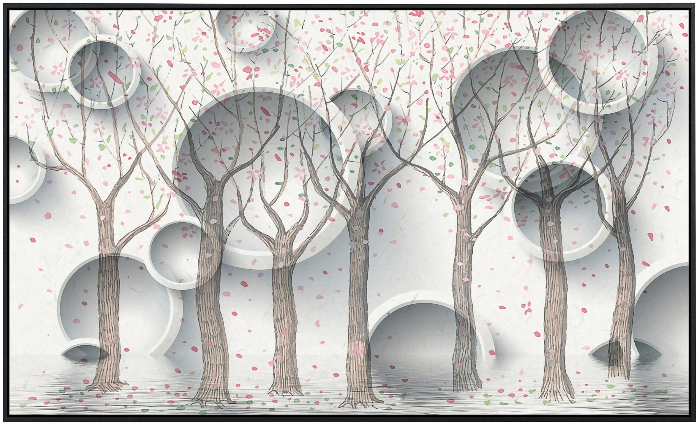 Papermoon Infrarotheizung »Muster mit Bäumen«, sehr angenehme Strahlungswärme