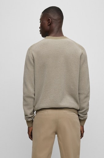 ▷ ORANGE mit »Keyrete«, Waffelmuster BOSS kaufen Strickpullover | BAUR