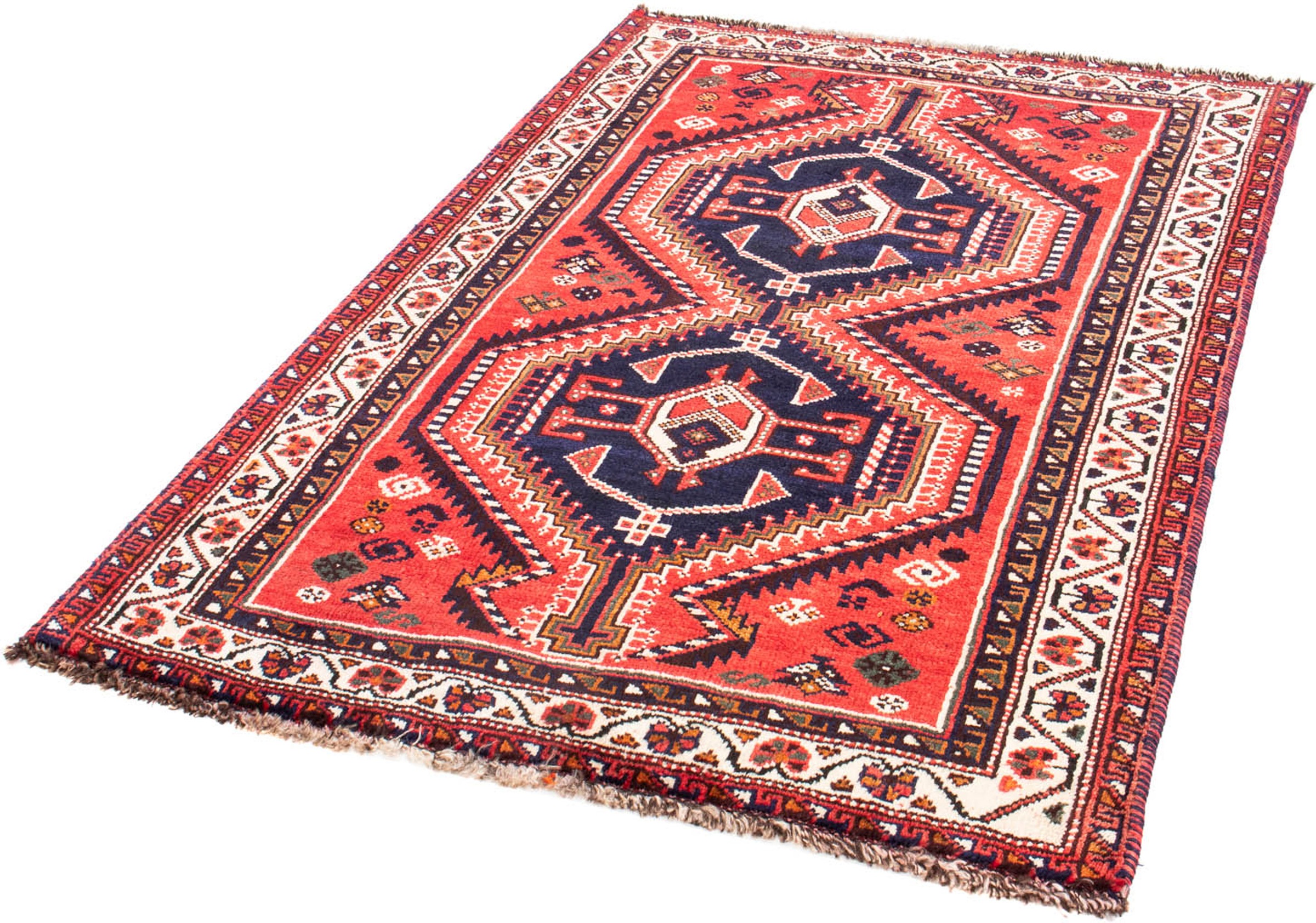 morgenland Orientteppich "Perser - Nomadic - 152 x 105 cm - rot", rechteckig, 10 mm Höhe, Wohnzimmer, Handgeknüpft, Einz