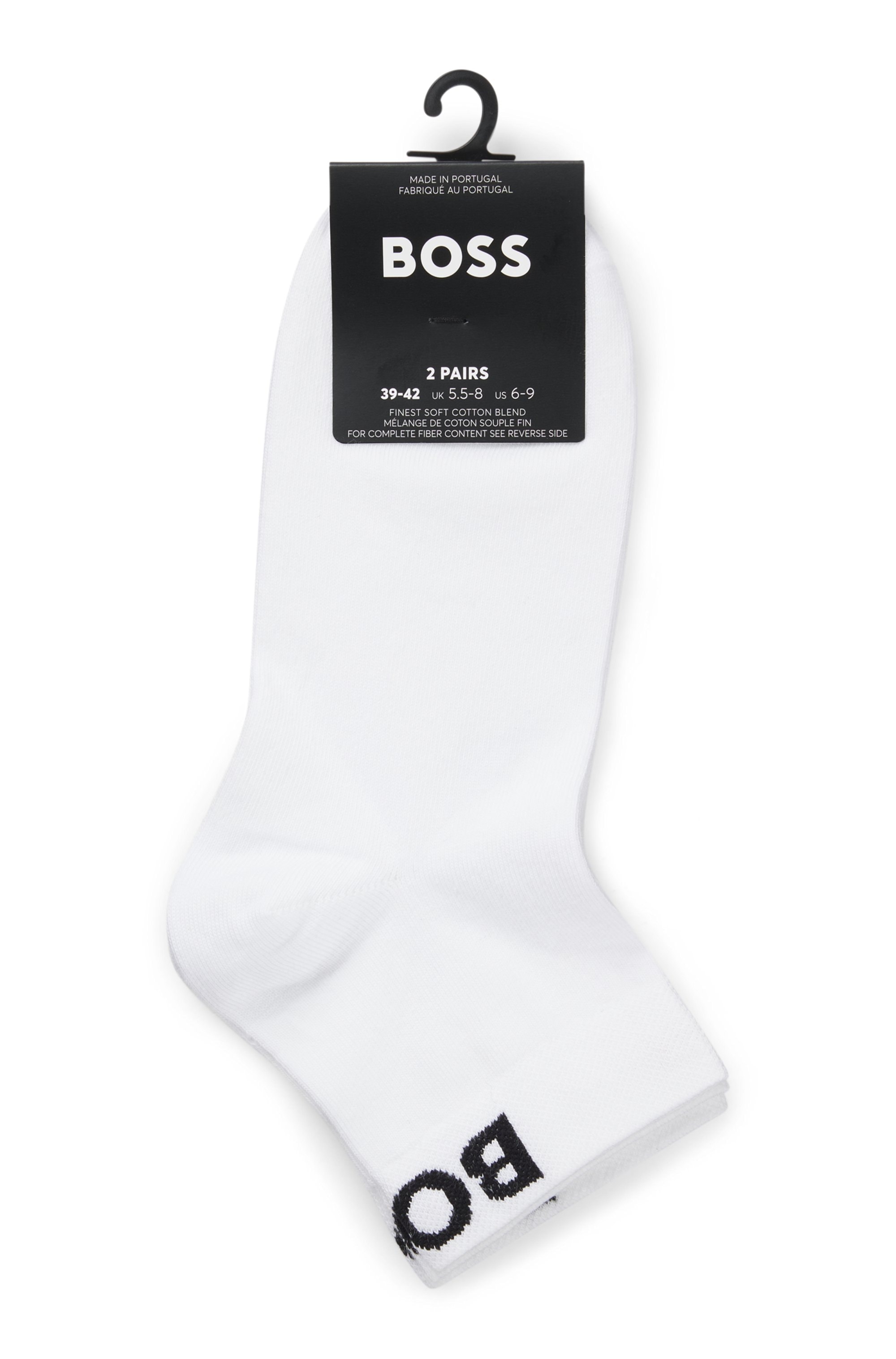 BOSS Freizeitsocken »2P SH Logo CC W« Packung, 2er, 2 Stk. tlg. mit eingestricktem BOSS Logoschriftzug