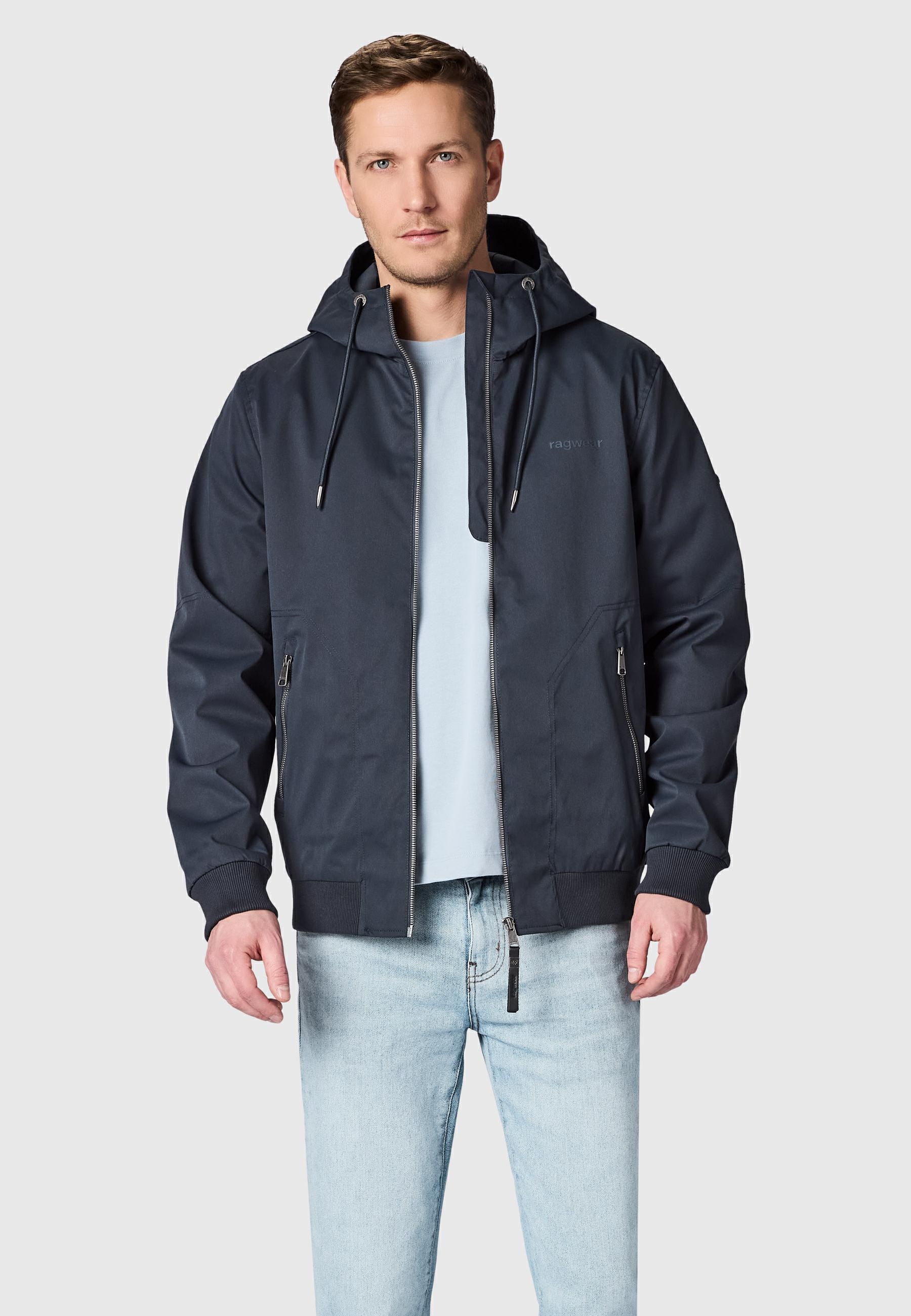 Ragwear Outdoorjacke »Stewie Twill YOUMODO« mit Kapuze stylische Herren Übergangsjacke mit großer Kapuze