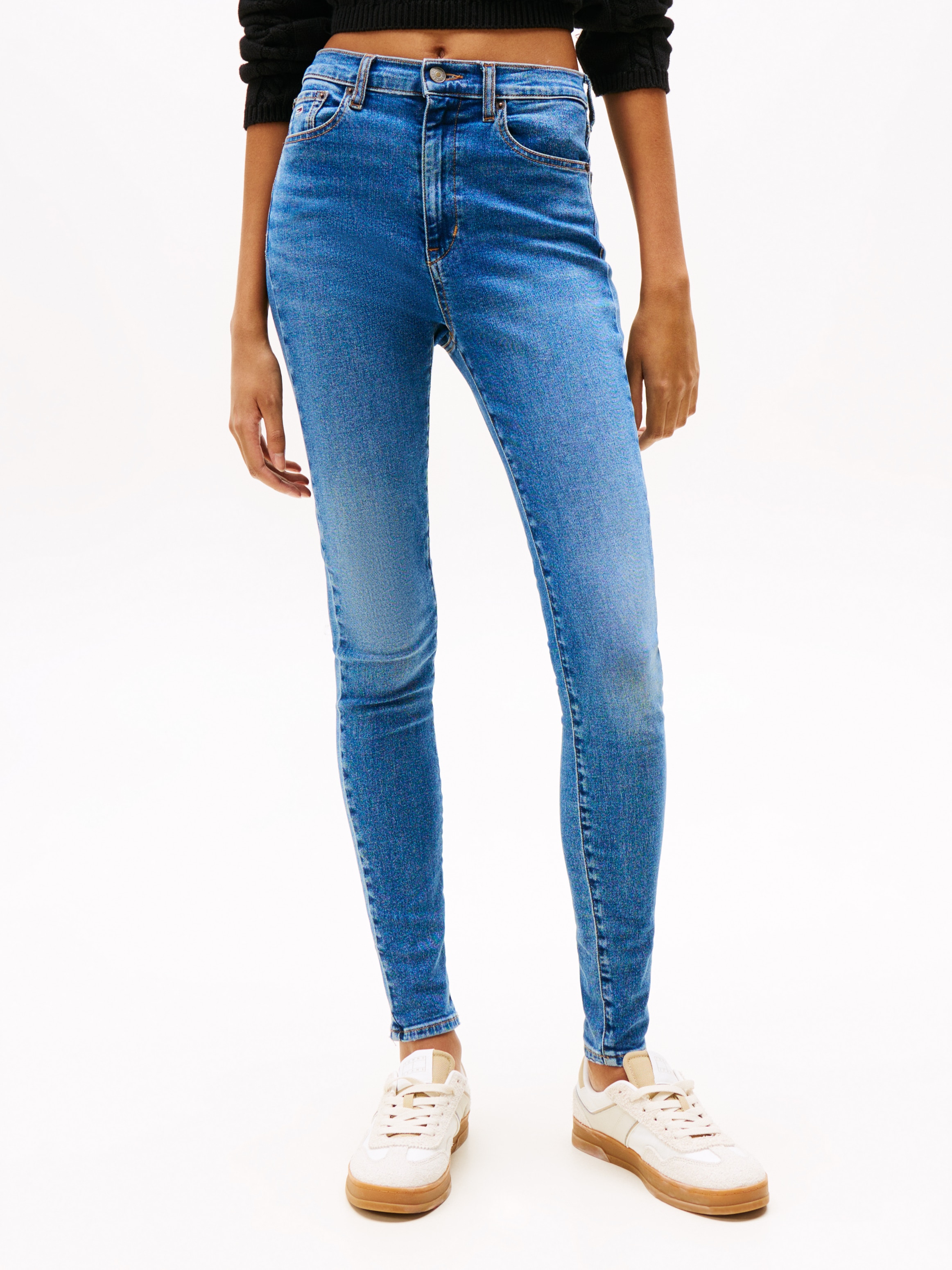 Tommy Jeans "Sylvia High Rise Skinny" in Knöchellänge, in blauer Waschung günstig online kaufen