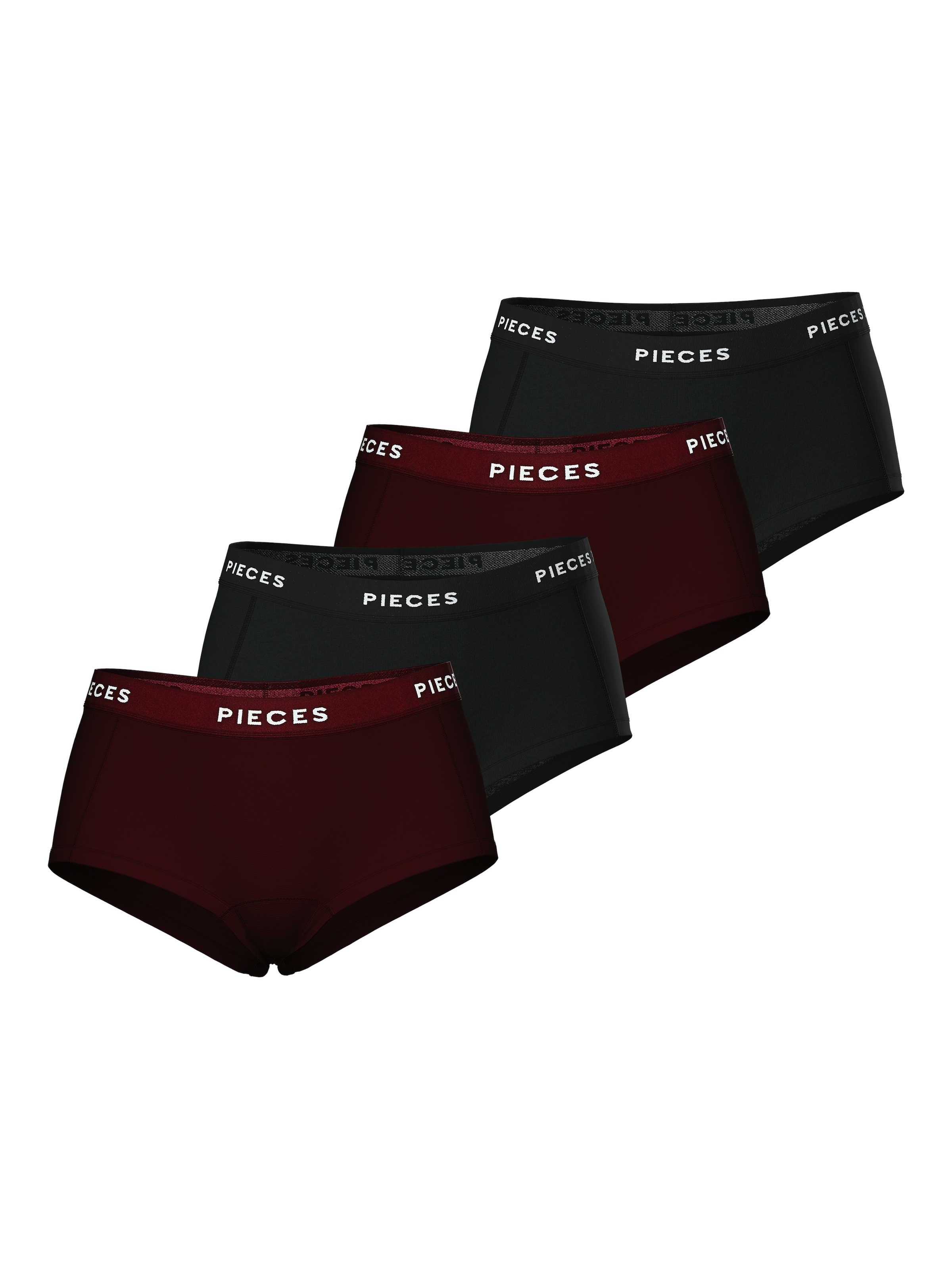 pieces Hipster "PCLOGO LADY 4 PACK SOLID NOOS BC", (Packung, 4 St., 4er-Pac günstig online kaufen