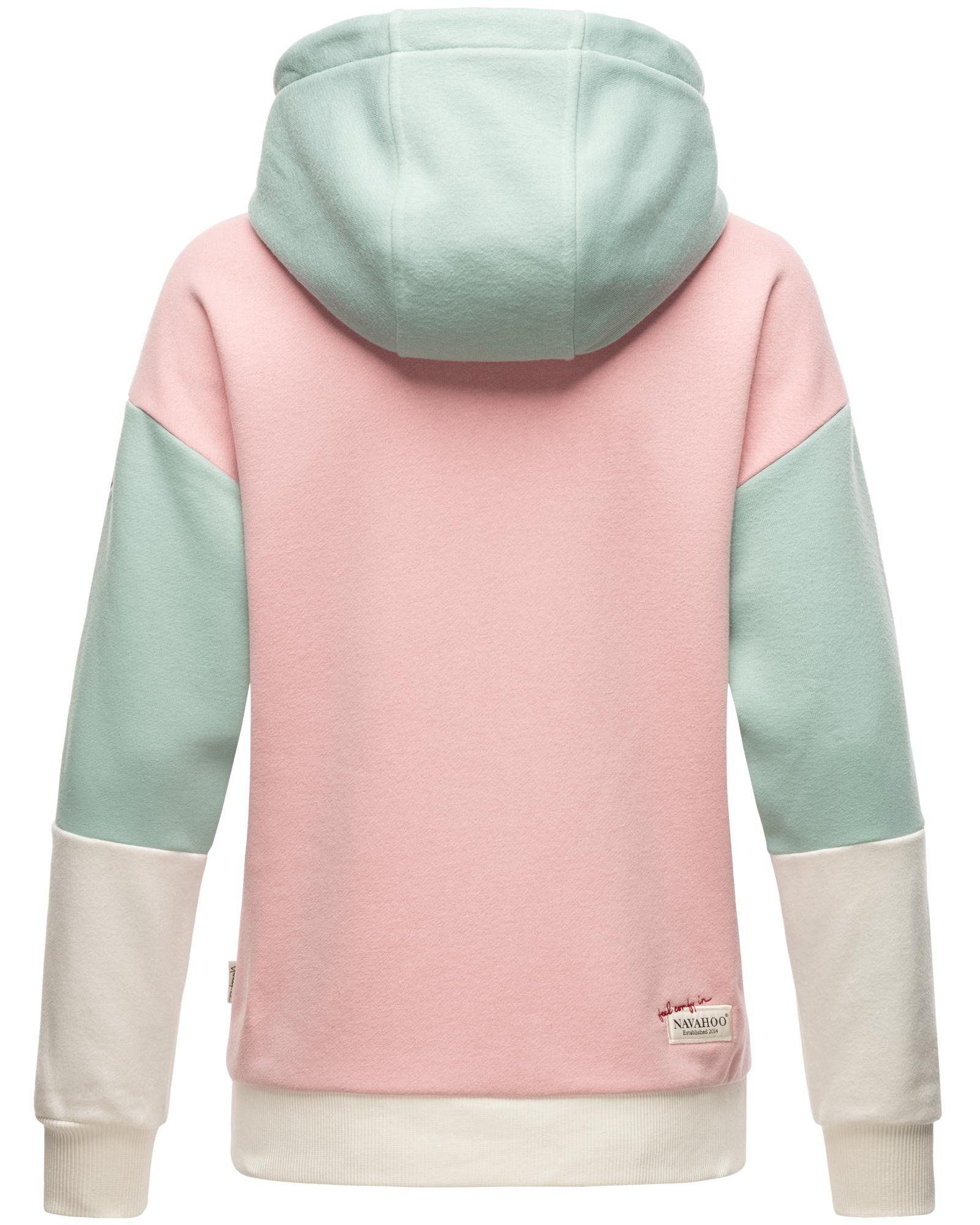 Navahoo Kapuzensweatshirt »Babykätzchen«, Verspielter Damen Hoodie im Colorblocking-Look