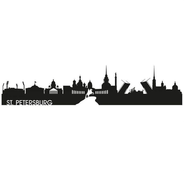 St.) (1 | 120cm«, »XXL Petersburg Skyline bestellen Wandtattoo BAUR St. Wall-Art