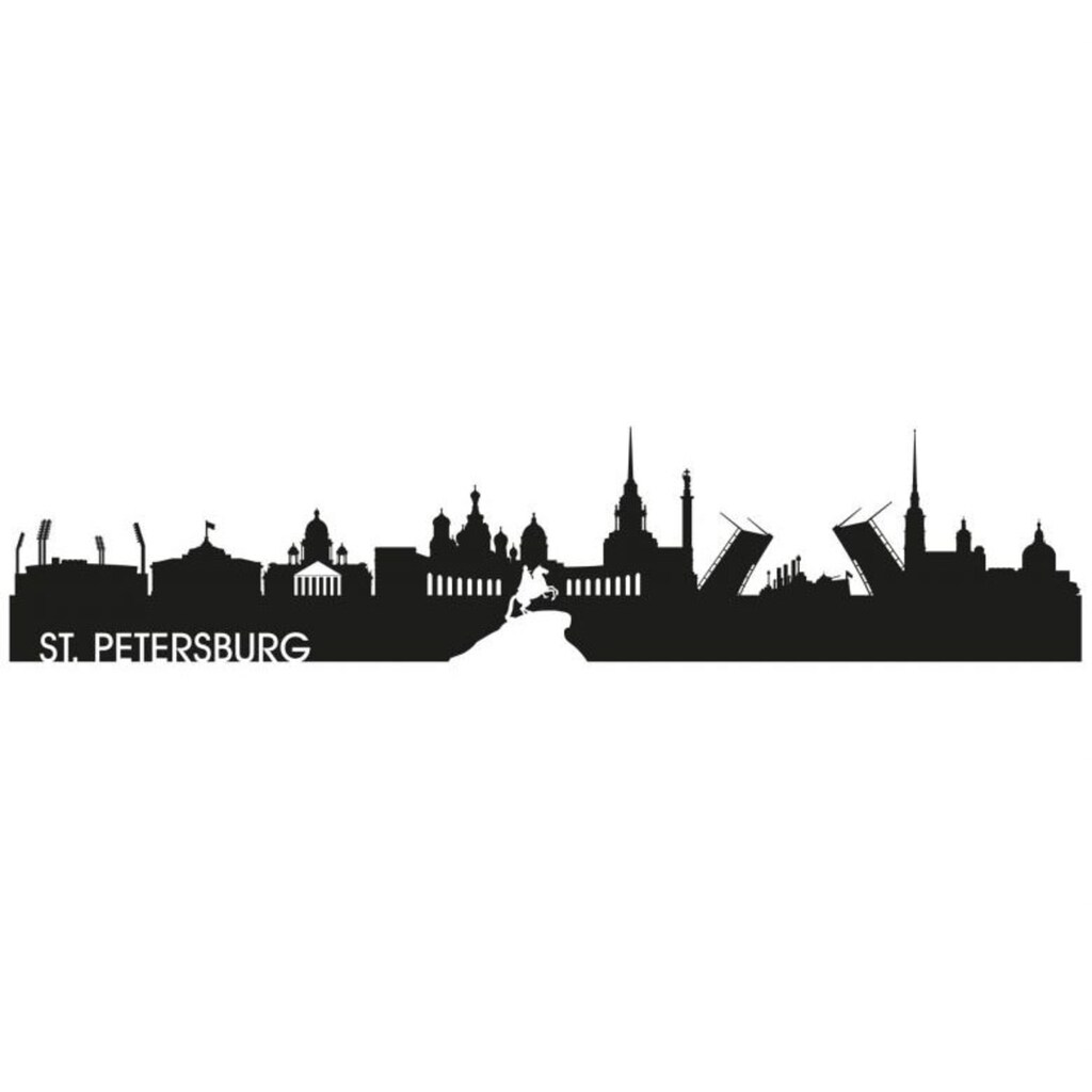 Wall-Art Wandtattoo »XXL Skyline St. Petersburg 120cm«, (1 St.)