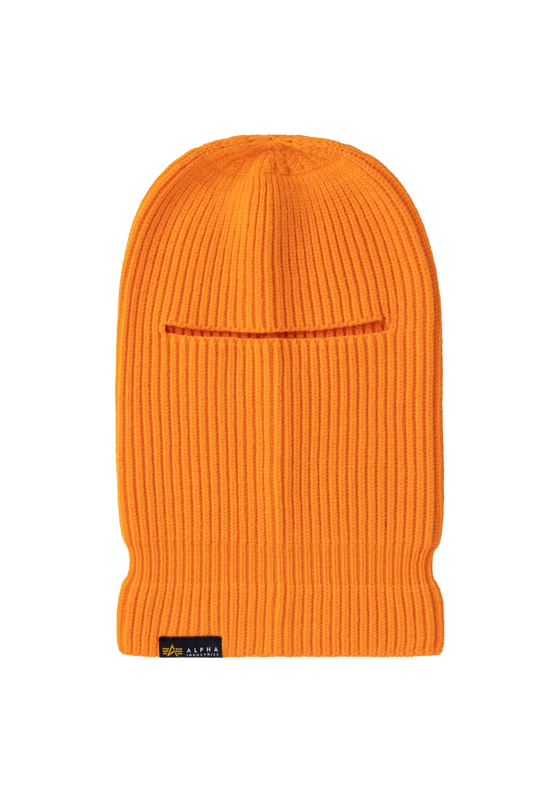 Sturmhaube "Label Balaclava", orange, ALPHA INDUSTRIES, Obermaterial: 47% Viskose, 30% Nylon, 23% Polyester, Mützen