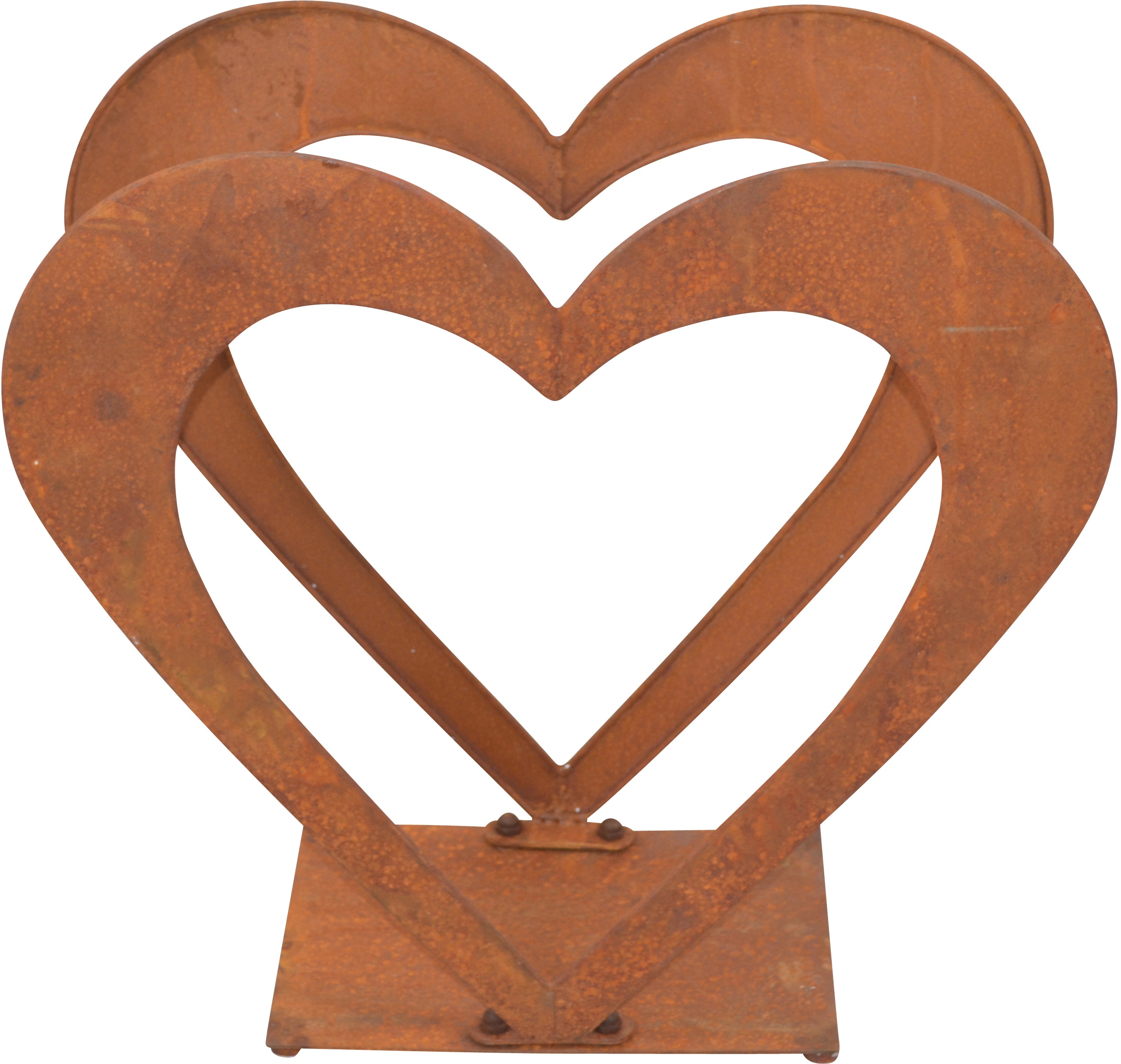 HOFMANN LIVING AND MORE rostiger | Eisen Regal aus aussen«, Holz, mit Oberfläche »Herzilein, BAUR Weihnachtsdeko für bestellen