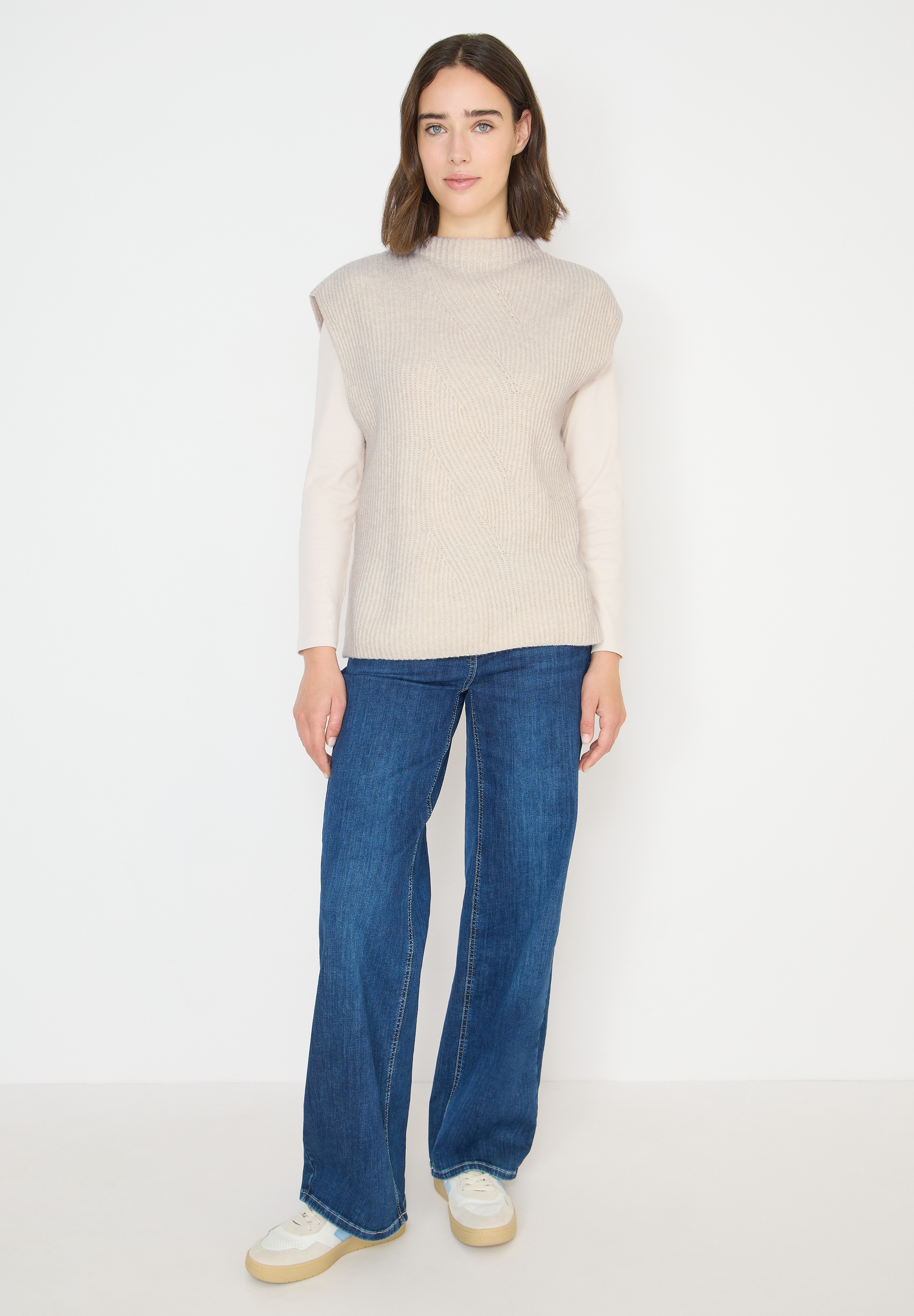 Thumbnail - Cecil Pullunder mit Materialmix