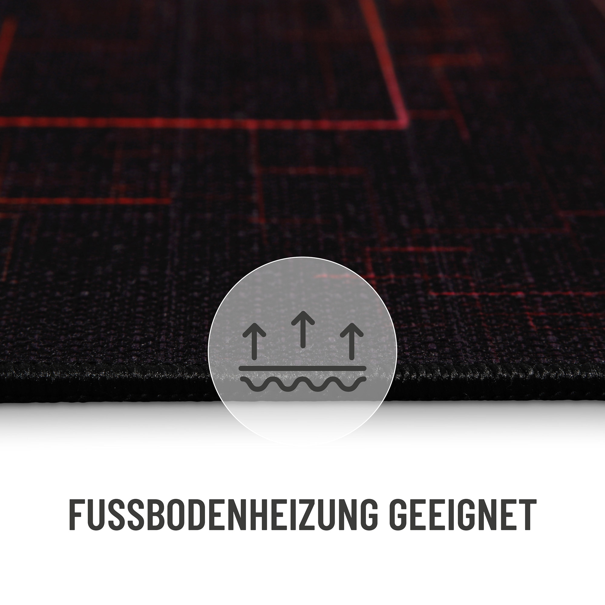 Wecon home Teppich »Quantum Warp«, rechteckig, 5 mm Höhe, Gamer Teppich, gewebt, geometrisch, robust, Gaming Room, rutschfest