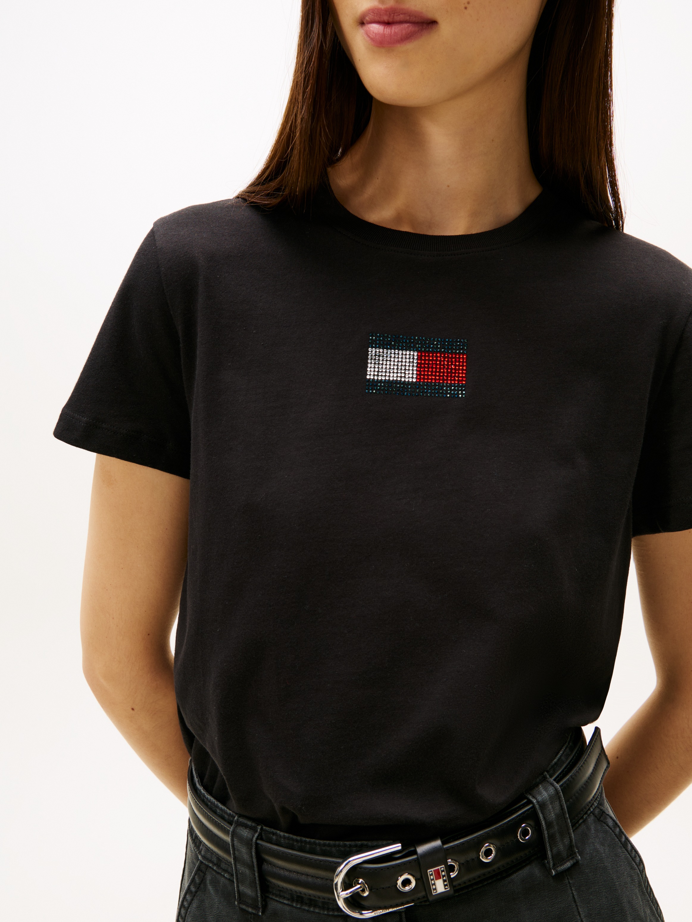 Tommy Jeans Kurzarmshirt "TJW REG PARTY FLAG TEE EXT" günstig online kaufen
