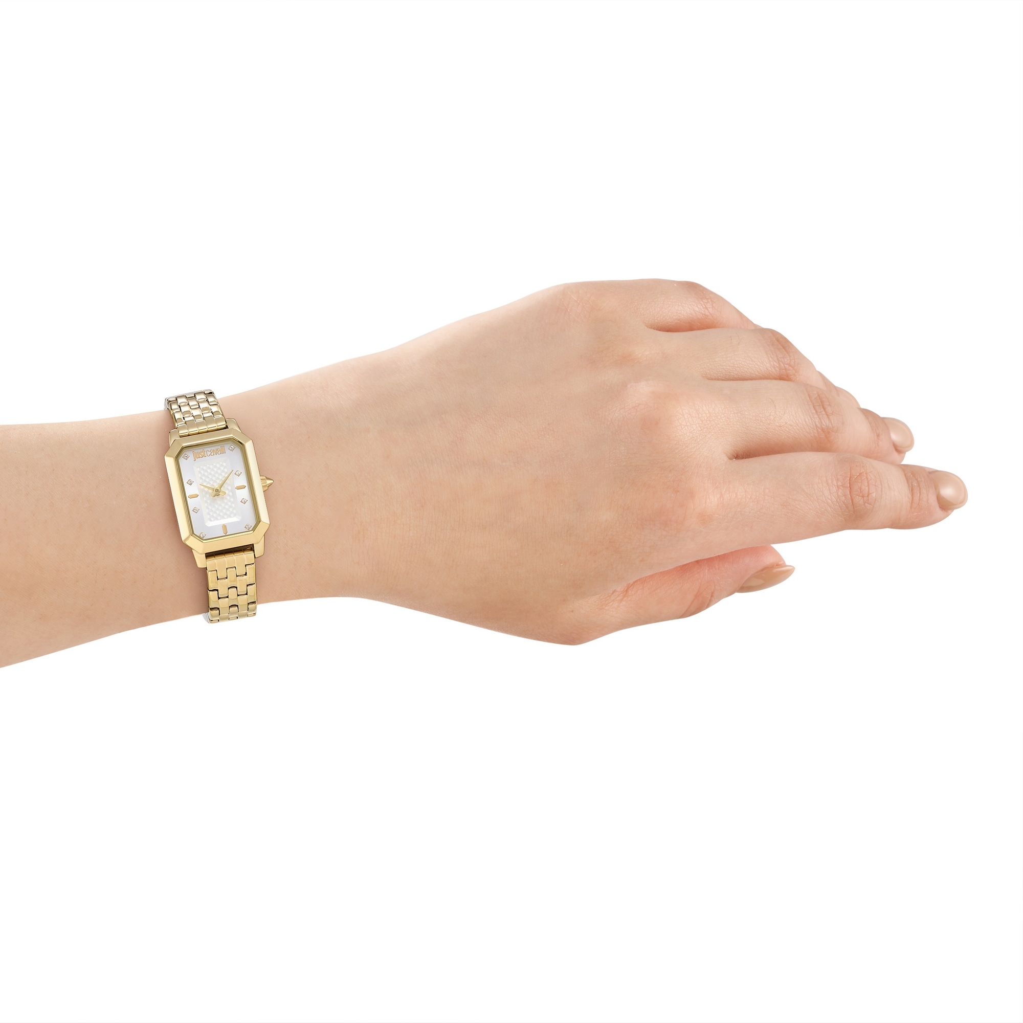Just Cavalli Time Quarzuhr »Core« Armbanduhr, Damenuhr, Edelstahlarmband, analog, Kristallsteine