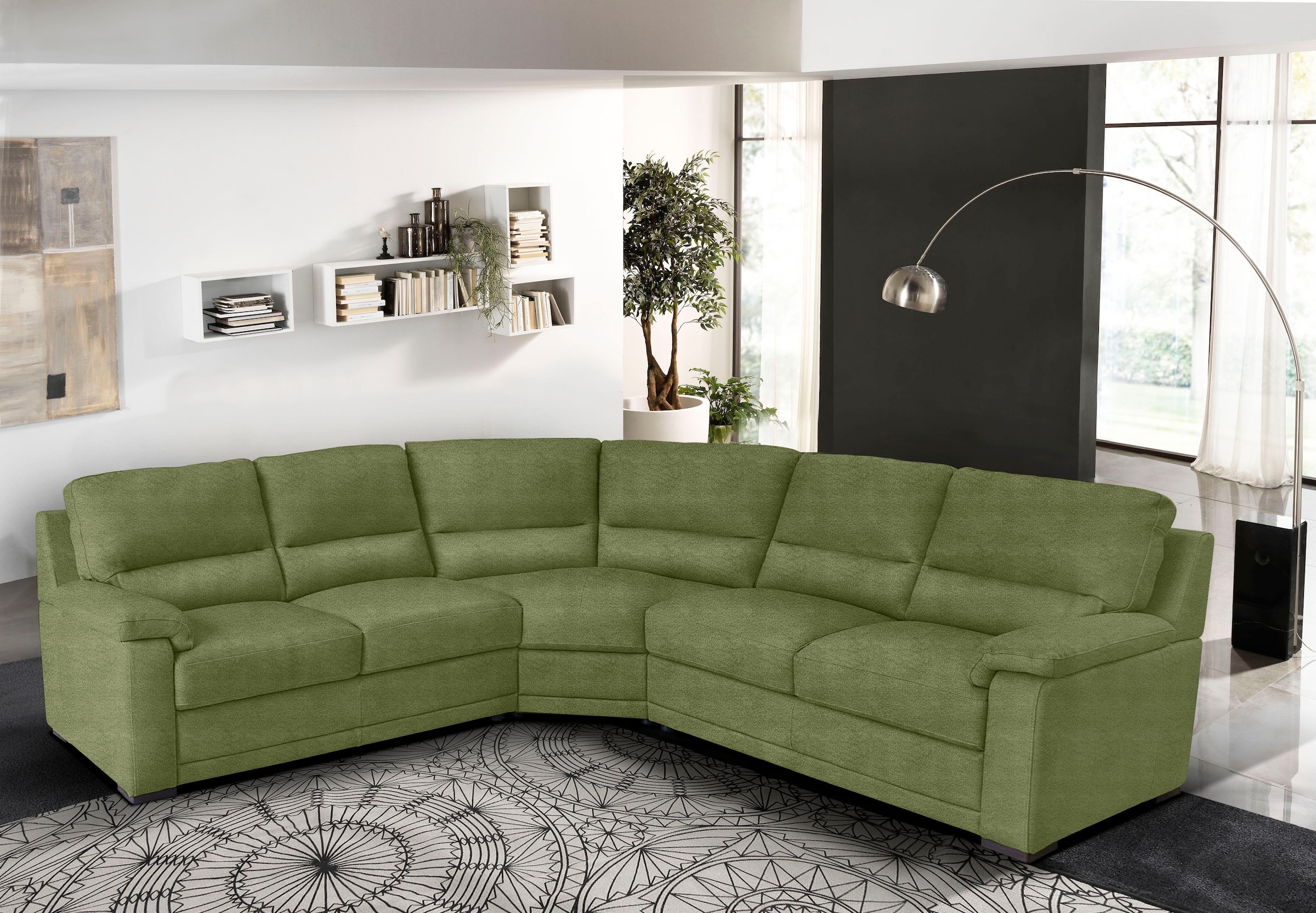 Ecksofa »Doris, modernes Designerecksofa in hochwertigen Microfaserqualitäten«, edle...