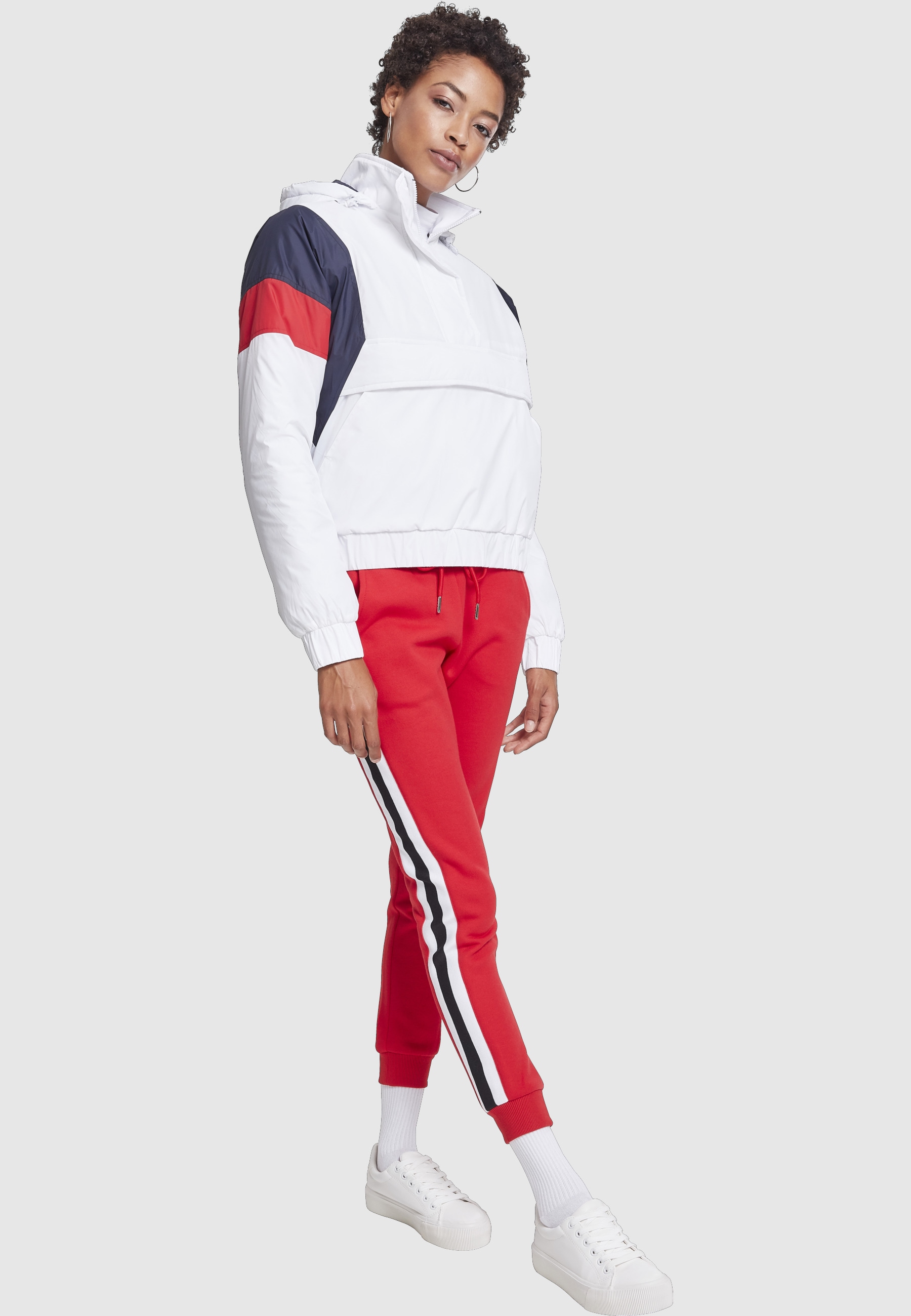 URBAN CLASSICS Langmantel »Urban Classics Damen Ladies 3-Tone Padded Pull Over Jacket«