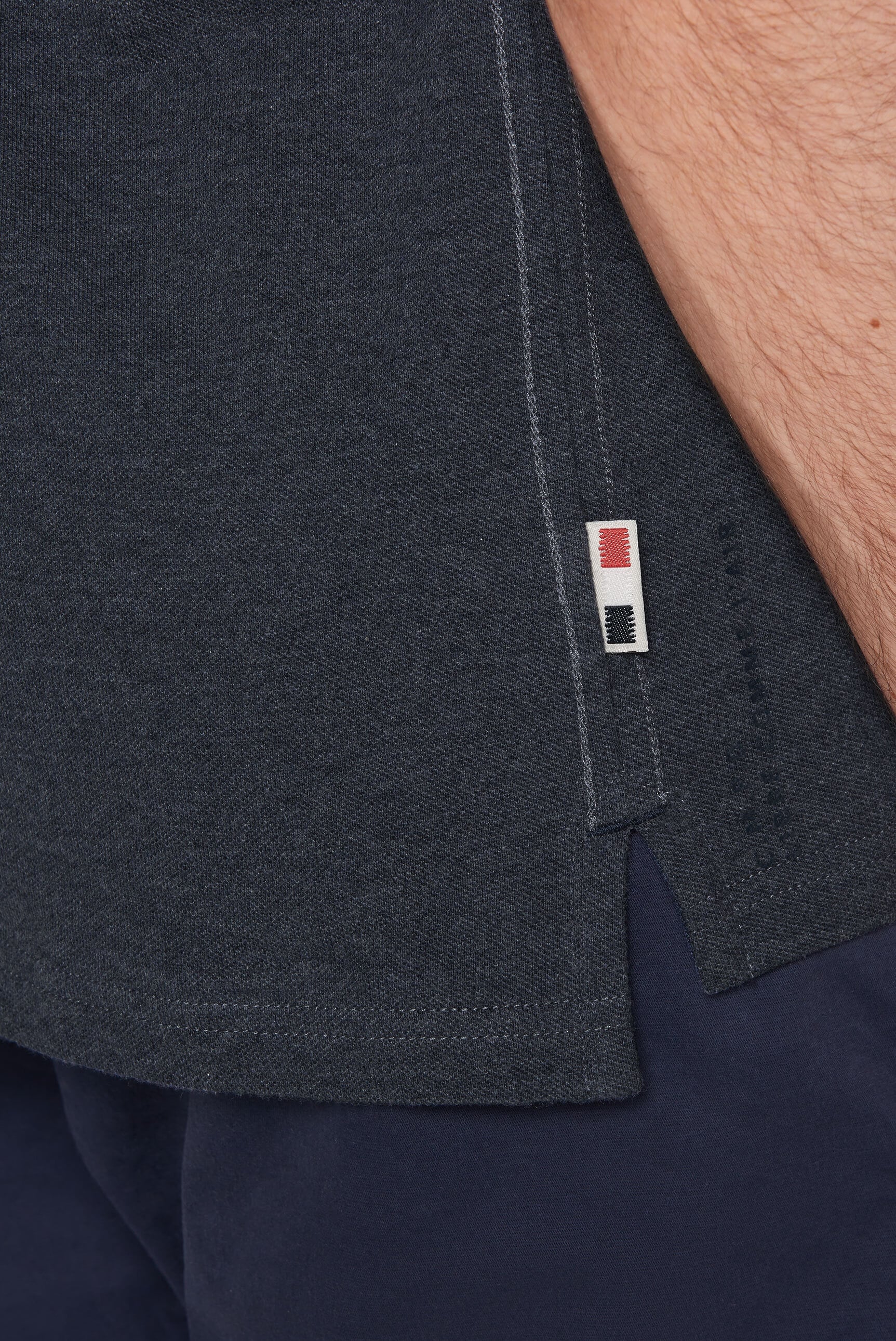 CMPD Poloshirt, mit Seitenschlitze und längerer Rückenpartie