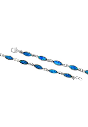 Vivance Armband »925/- Sterling Silber Opal blau«, mit Geschenketui kaufen