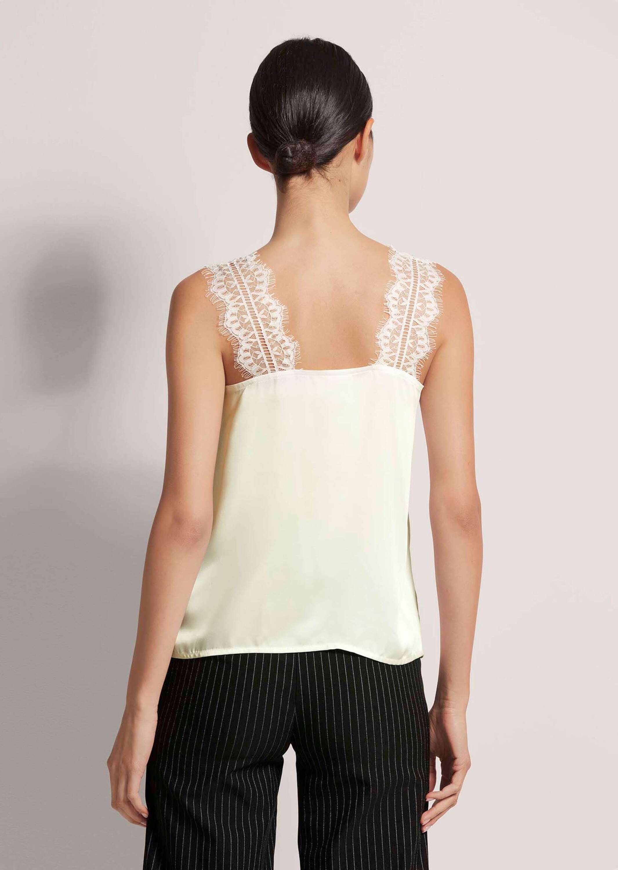 MADELEINE Trägertop »Top Satin-Top mit Spitze«