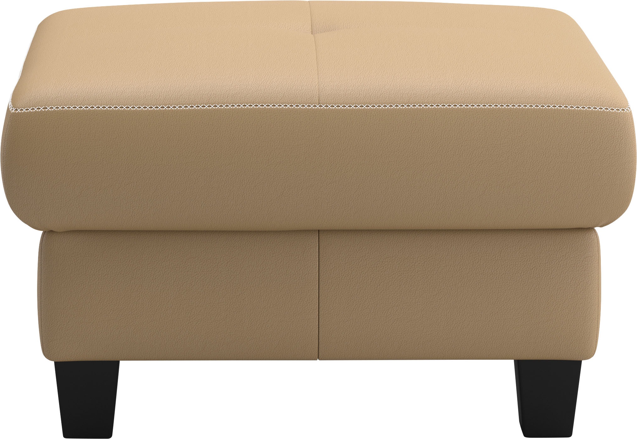 Thumbnail - PLACES OF STYLE Polsterhocker "Varese" Kreuznaht in beige