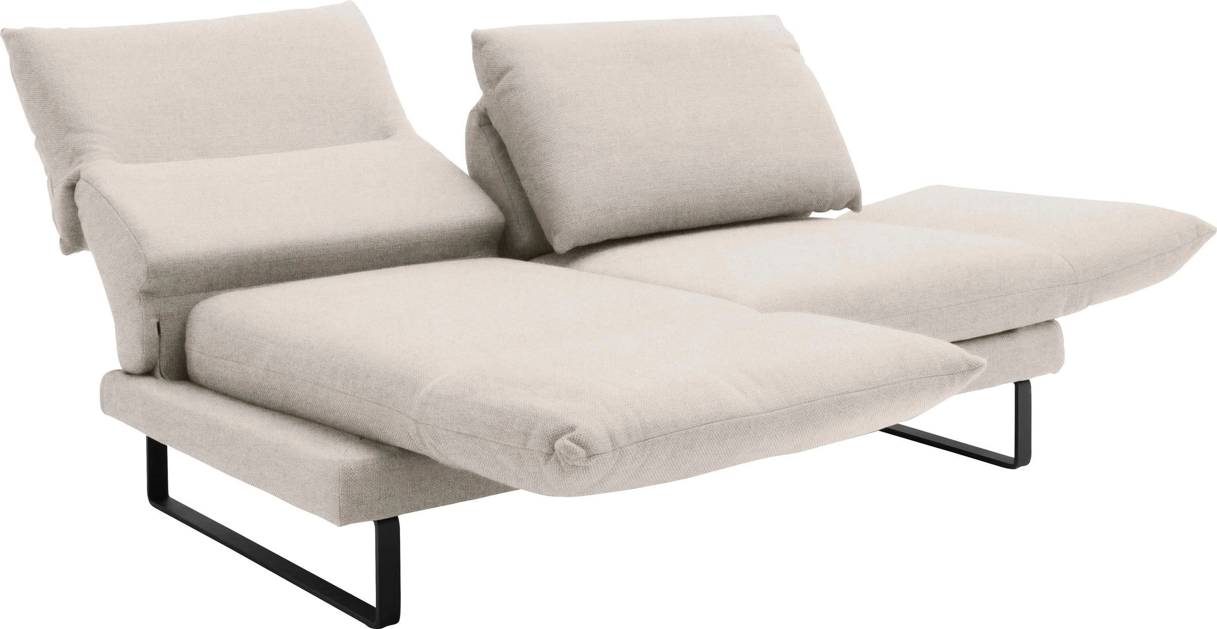 SCHÖNER WOHNEN-Kollektion 2-Sitzer »Spin, Multifunktionssofa, bequem und hochwertig verarbeitet«, Drehsitz-Funktion, USB-Anschluss, Armlehnfunktion, Rückenverstellung