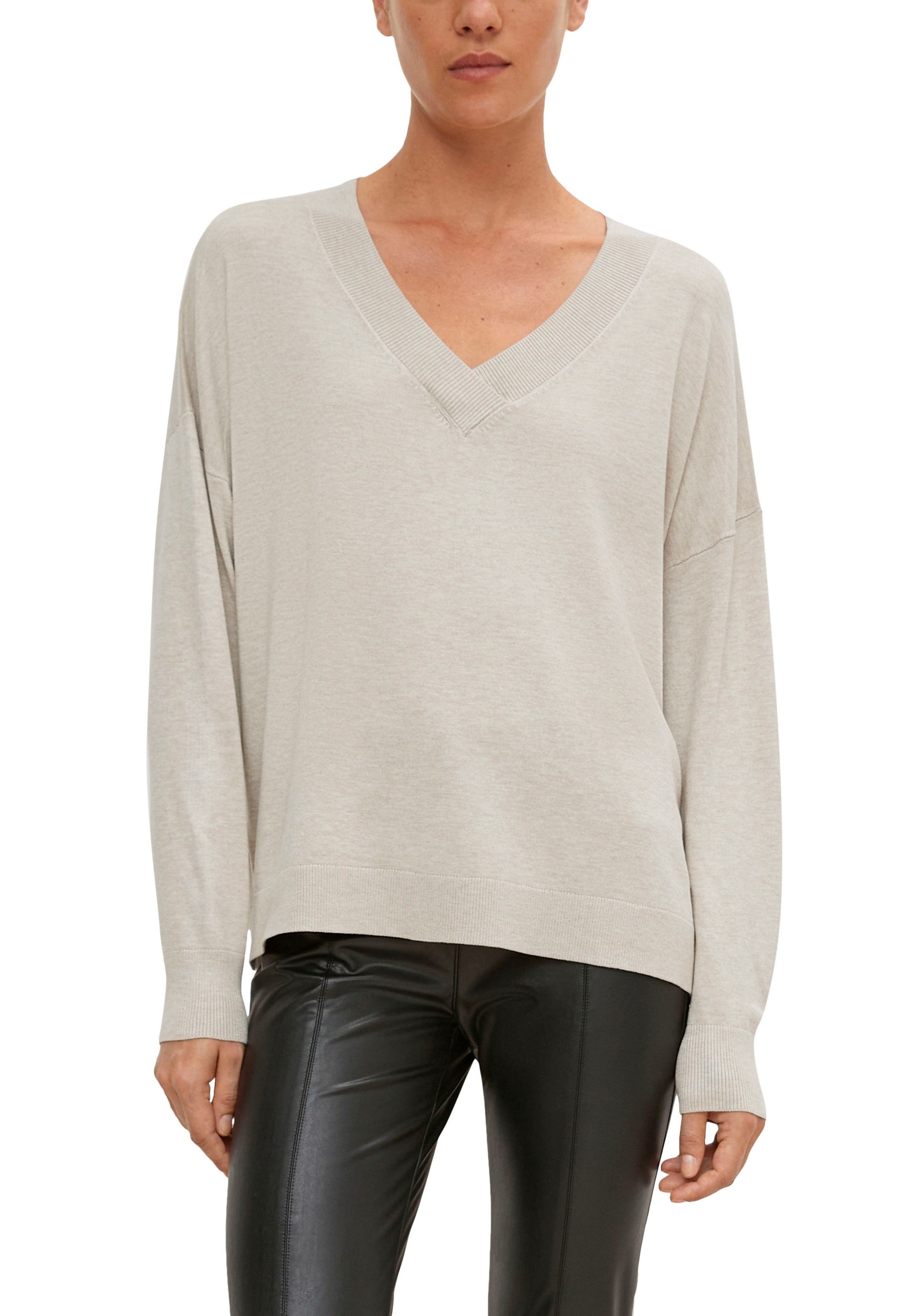 Comma V-Ausschnitt-Pullover, aus softem Viskose-Mix kaufen