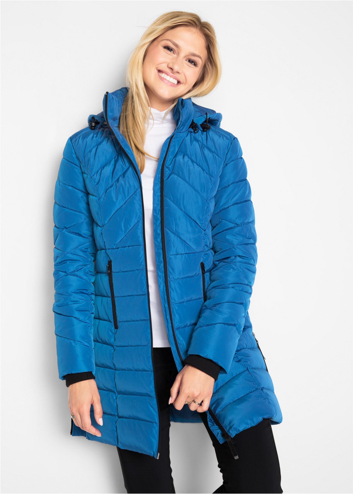 bonprix "Winterjacke" mit Kapuze mit wattierter Füllung, mit abnehmbarer Kapuze, pflegeleicht