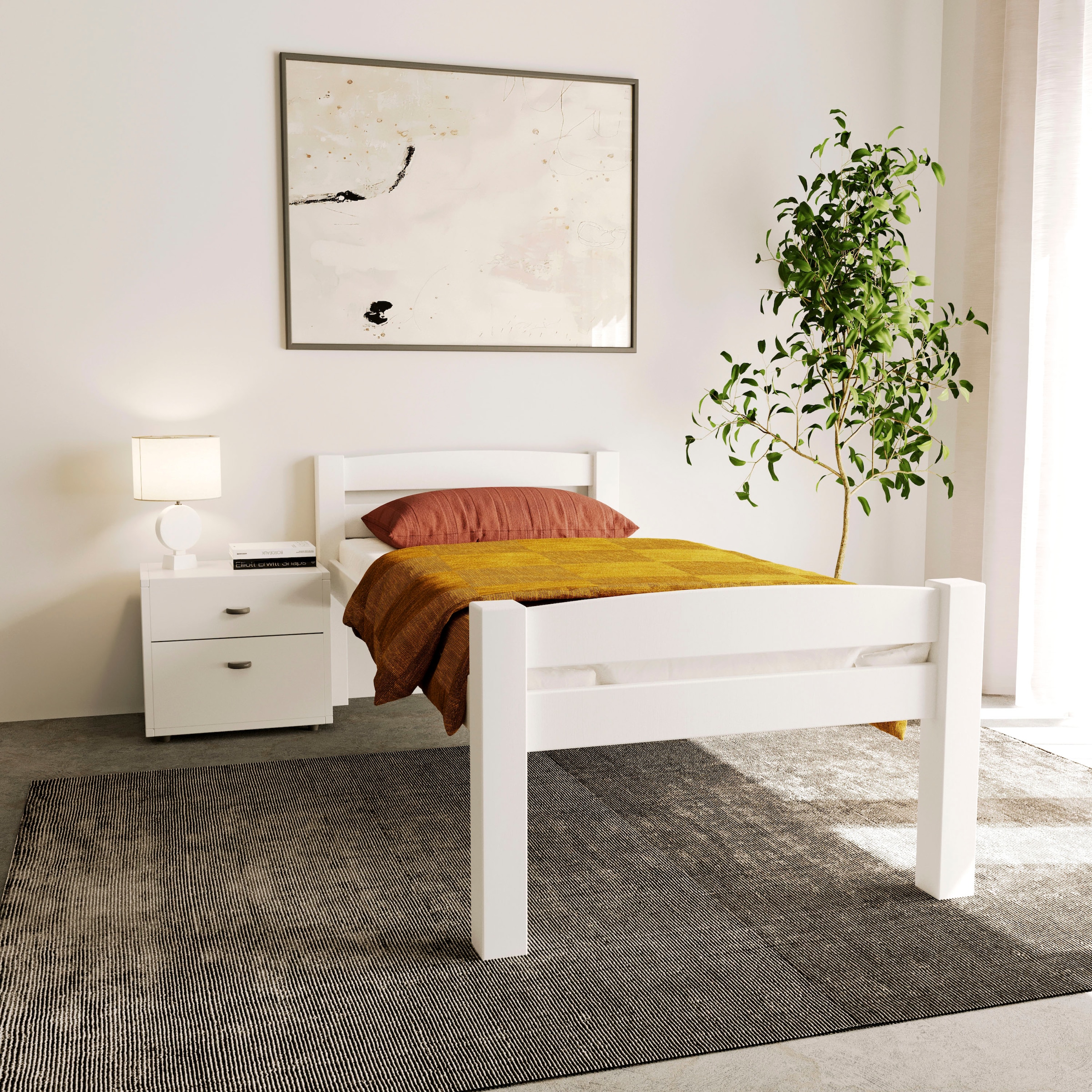 Home affaire Einzelbett ""OFI", Jugendbett, Skandinavisches Design, zeitlos günstig online kaufen