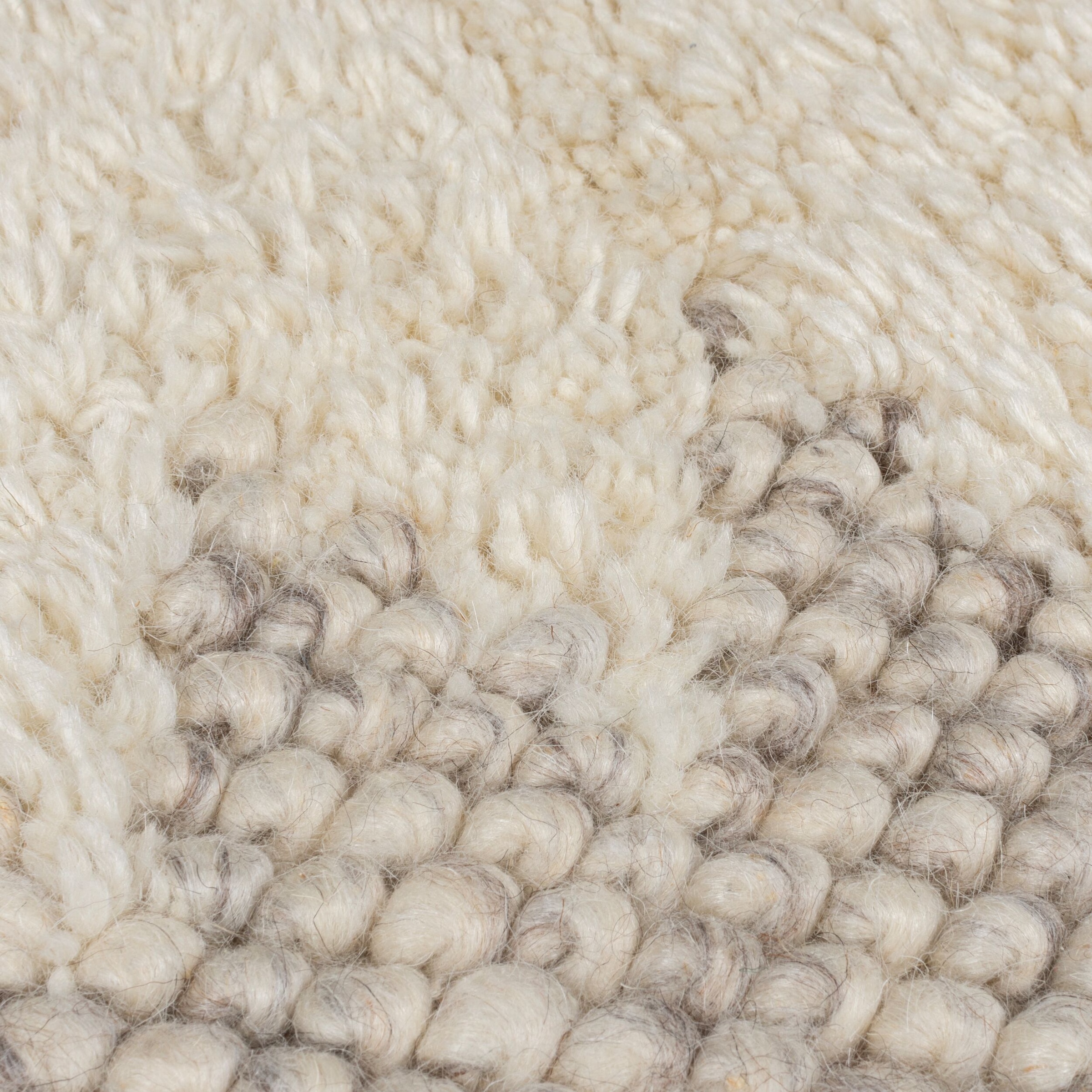 FLAIR RUGS Teppich »Minerals Border«, rechteckig, 3 mm Höhe, Mineralien-Wollteppich mit Bordüre
