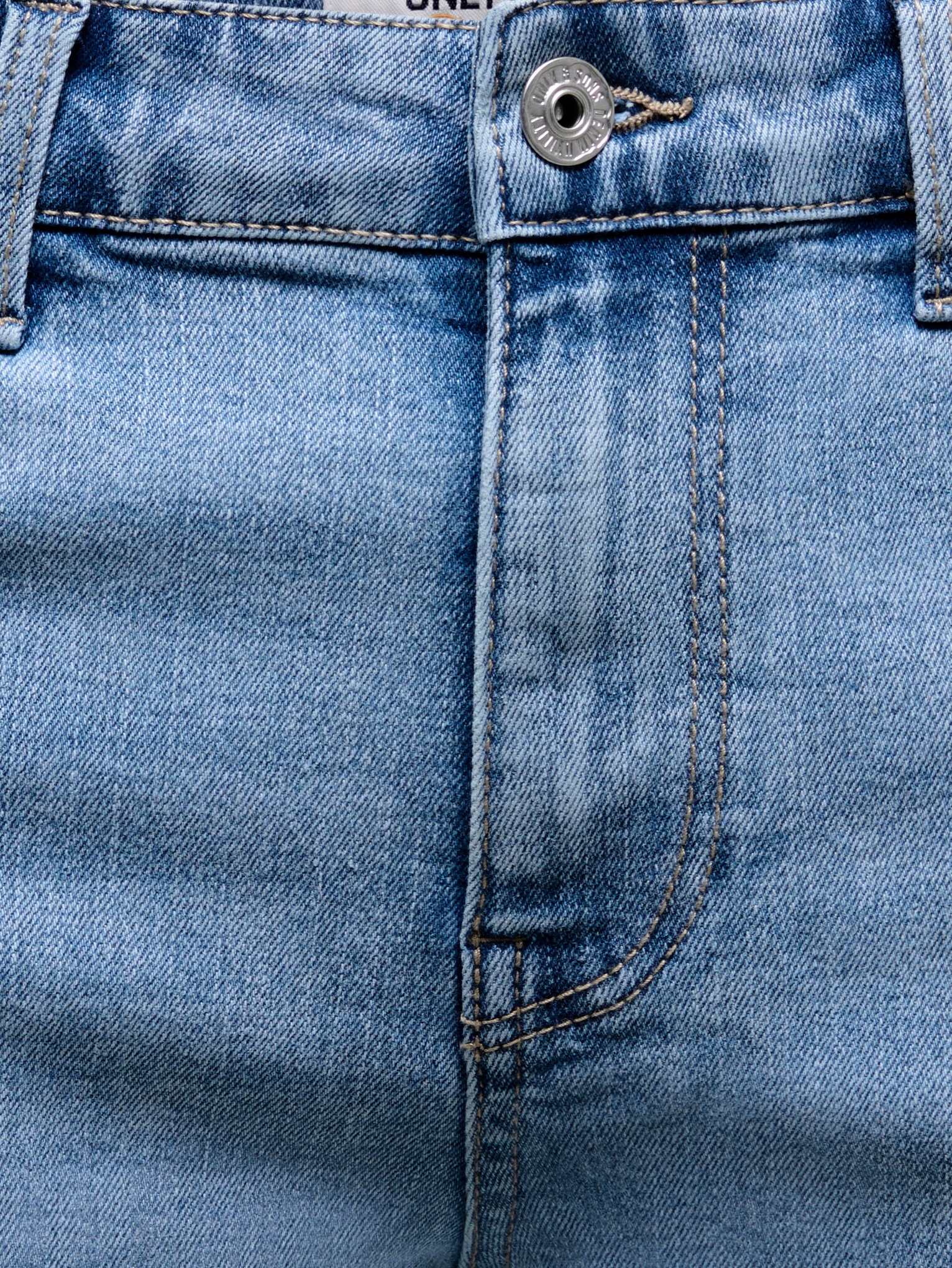 ONLY & SONS Onsweft Box Pim Denim Shorts Light Blue Size L 2