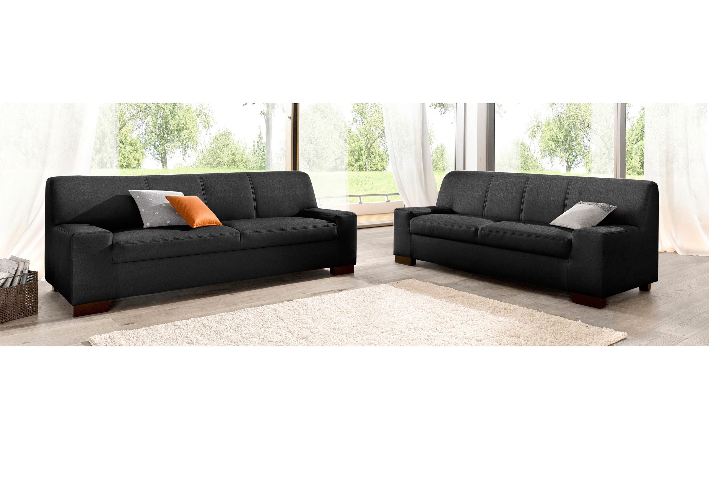 DOMO collection Polstergarnitur "Norma Top,elegant und modern, flache Armle günstig online kaufen