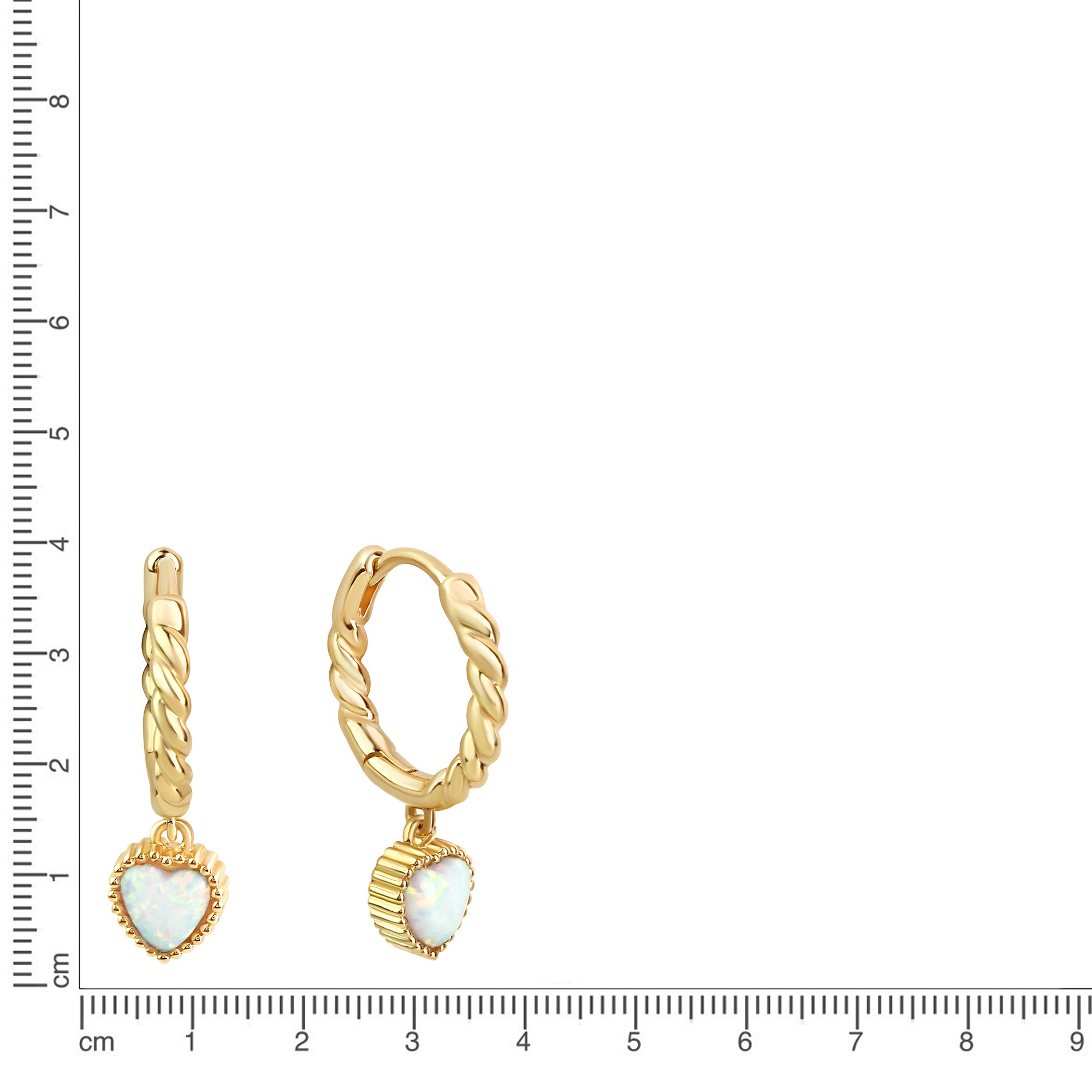 Vivance Paar Creolen »925/- Sterling Silber vergoldet synth. Opal«