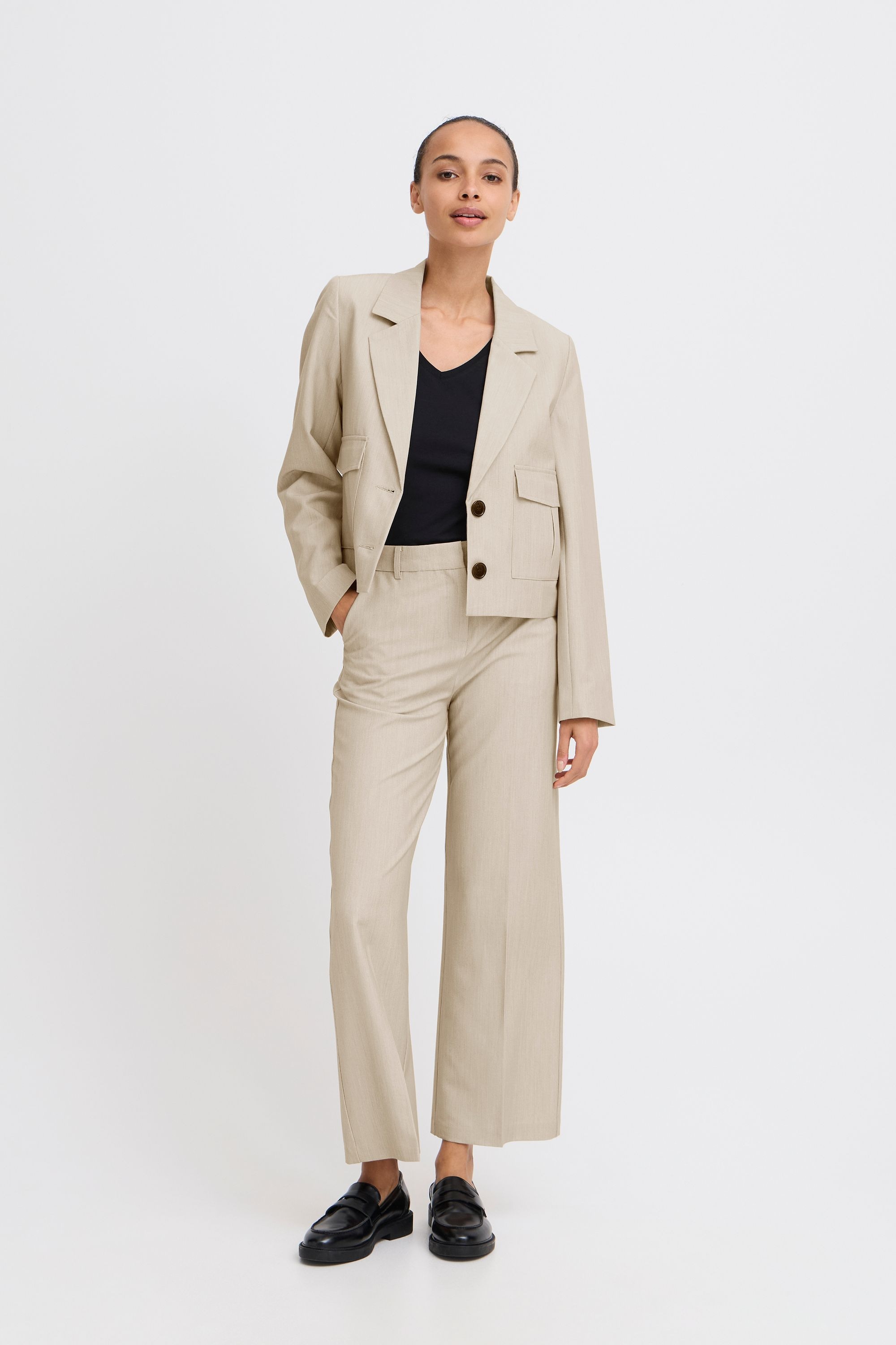 b.young Stoffhose »Stoffhose BYDANTA WIDE LEG PANTS 2 CROPPED«
