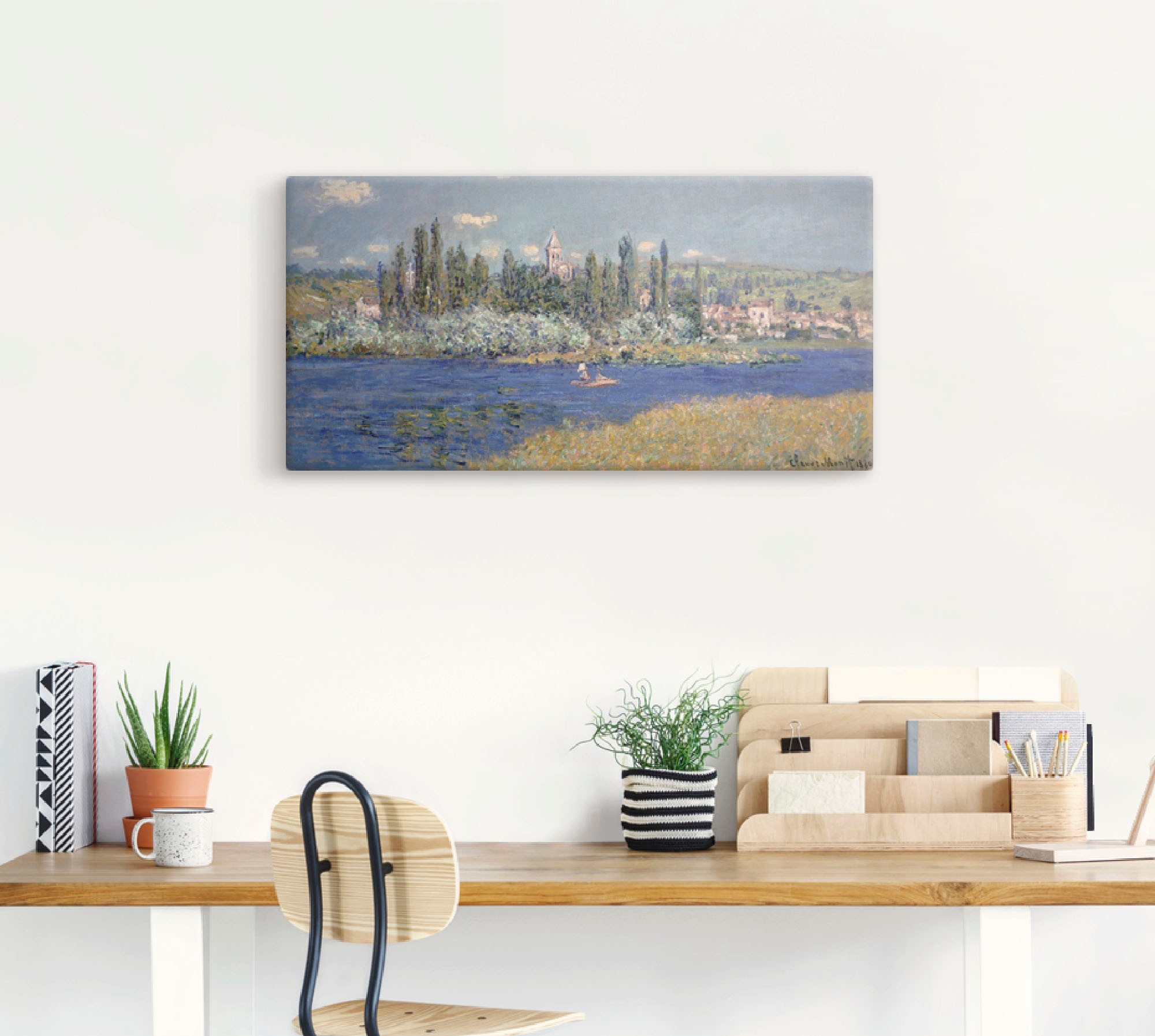 Artland Leinwandbild "Blick auf Vetheuil. 1880." Gewässer 1 Stk. tlg. auf H günstig online kaufen