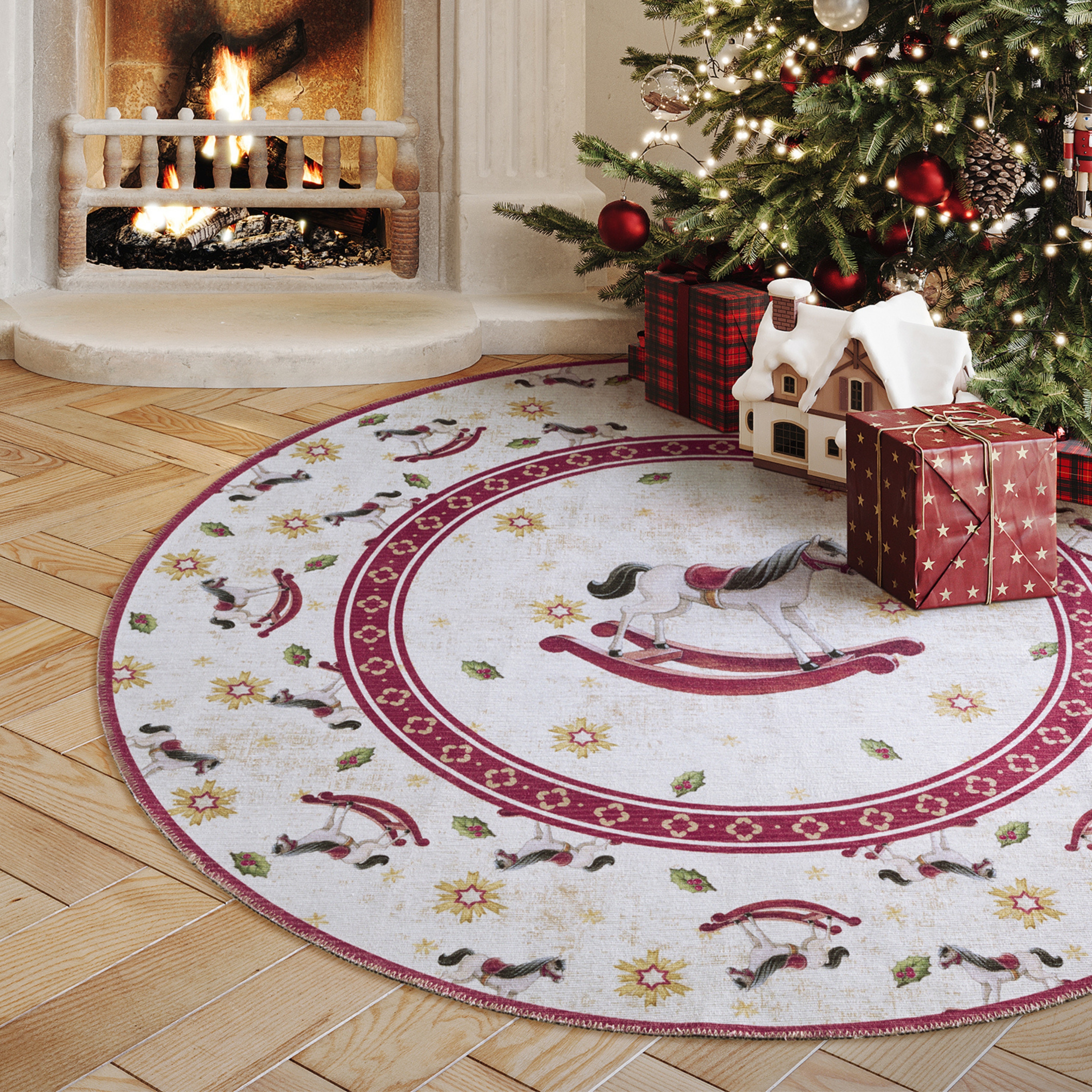 Villeroy & Boch "Toys Delight Limited Edition Santa Claus" rund 3 mm Höhe Limited Edition, Weihnachten, Wohnzimmer, Baumrock, Waschbar, Rund