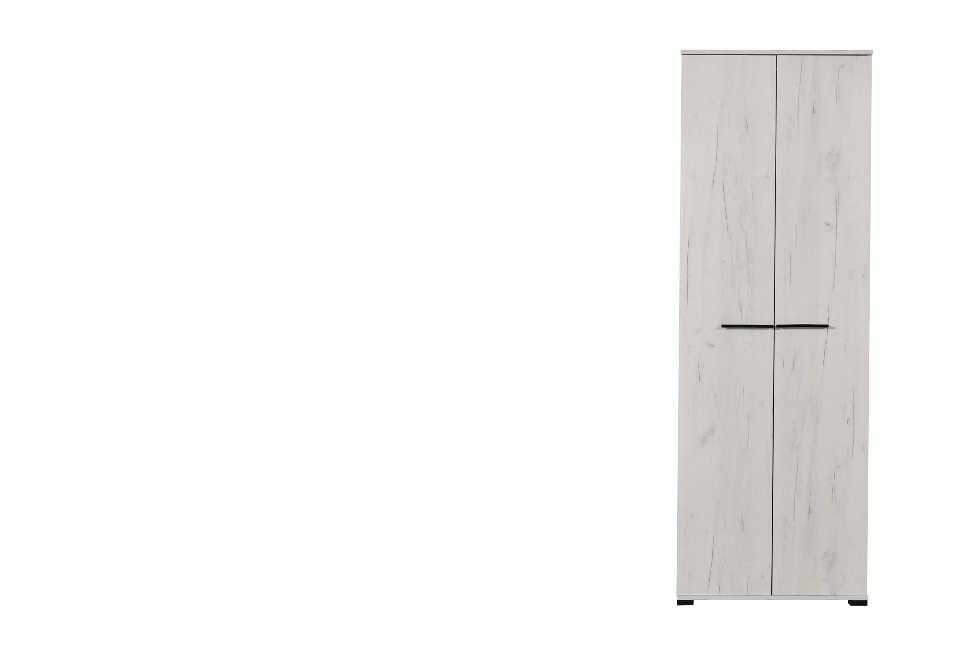 Home affaire Garderobenschrank "Lorca Drehtürenschrank, Dielenschrank, Flurschrank, Mehrzweckschrank" Modernes Design in Eiche-Optik mit ABS-Kanten, 2-türig