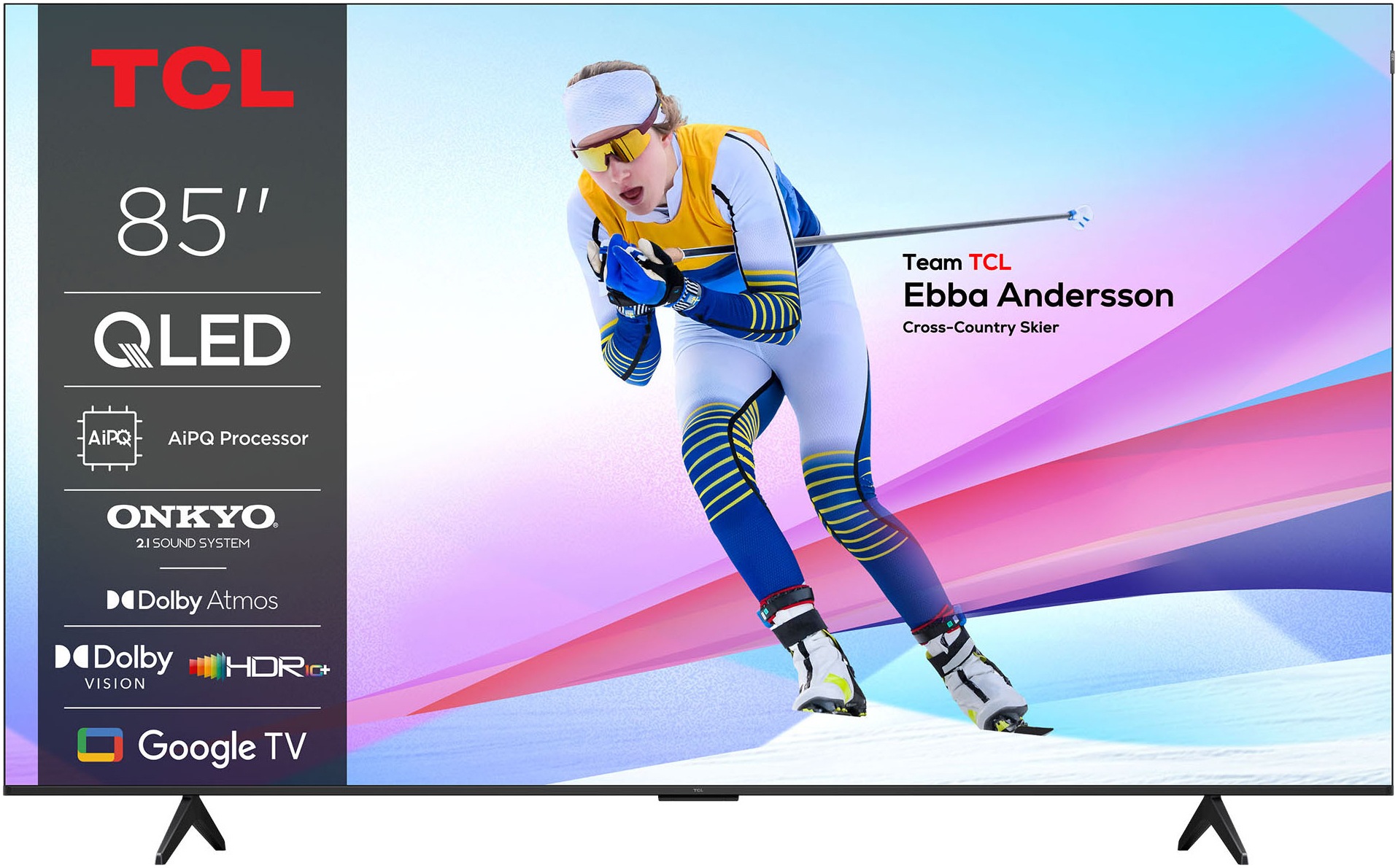 TCL QLED-Fernseher "85P71KX1", 85, schwarz, Fernseher, Multi-HDR, Dolby Vision, Smart TV, Apple Airplay2, Dolby Atmos, Onkyo