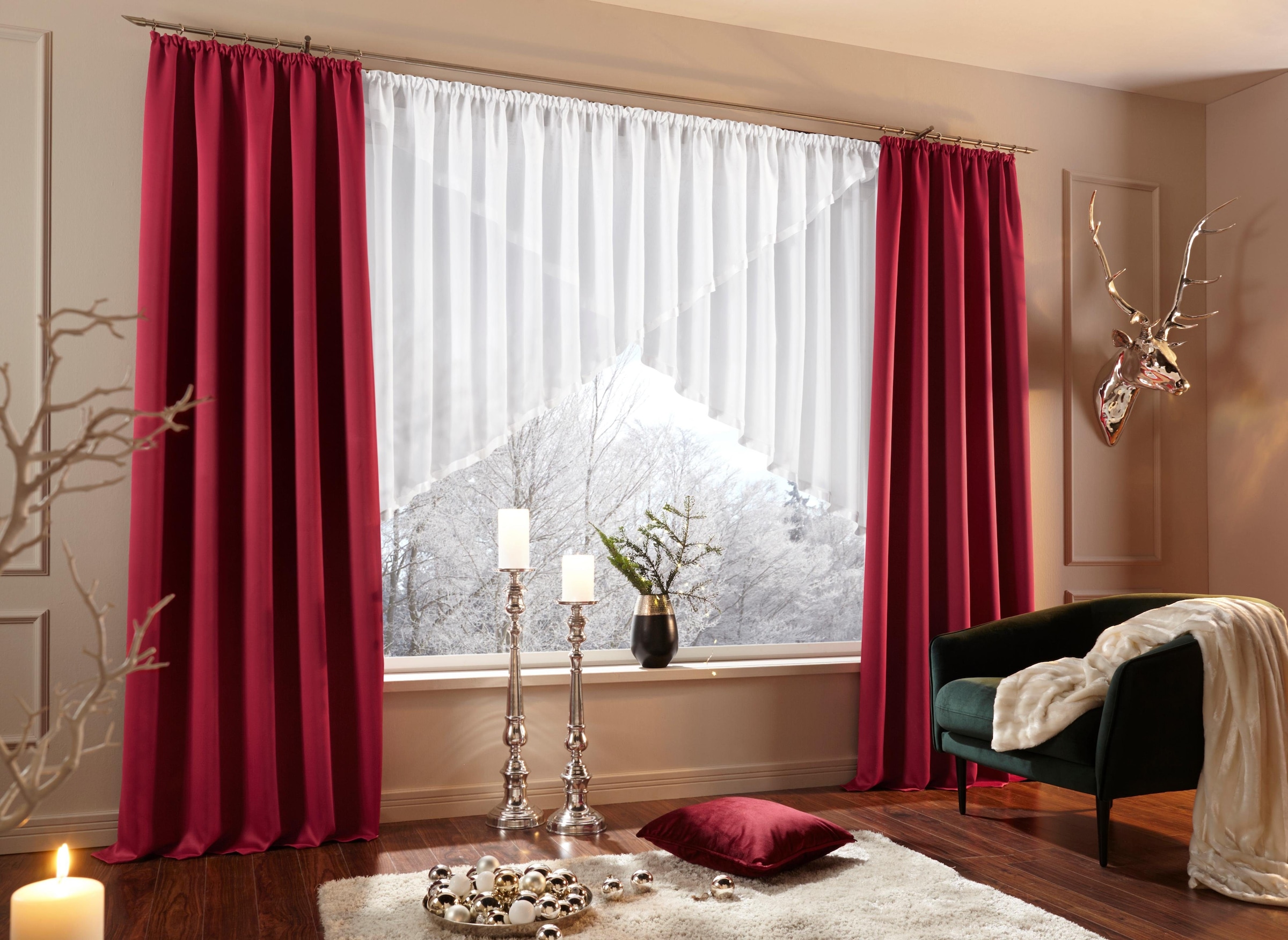 my home Vorhang »Sola«, (1 St.), Breite 130 cm und 270 cm, einfarbig,  Verdunkelung, Überbreite kaufen | BAUR