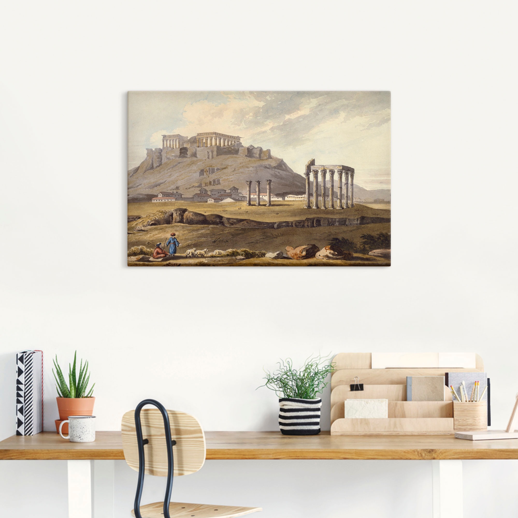 Artland Leinwandbild "Der Tempel des olympischen Zeus" Gebäude 1 Stk. tlg. günstig online kaufen