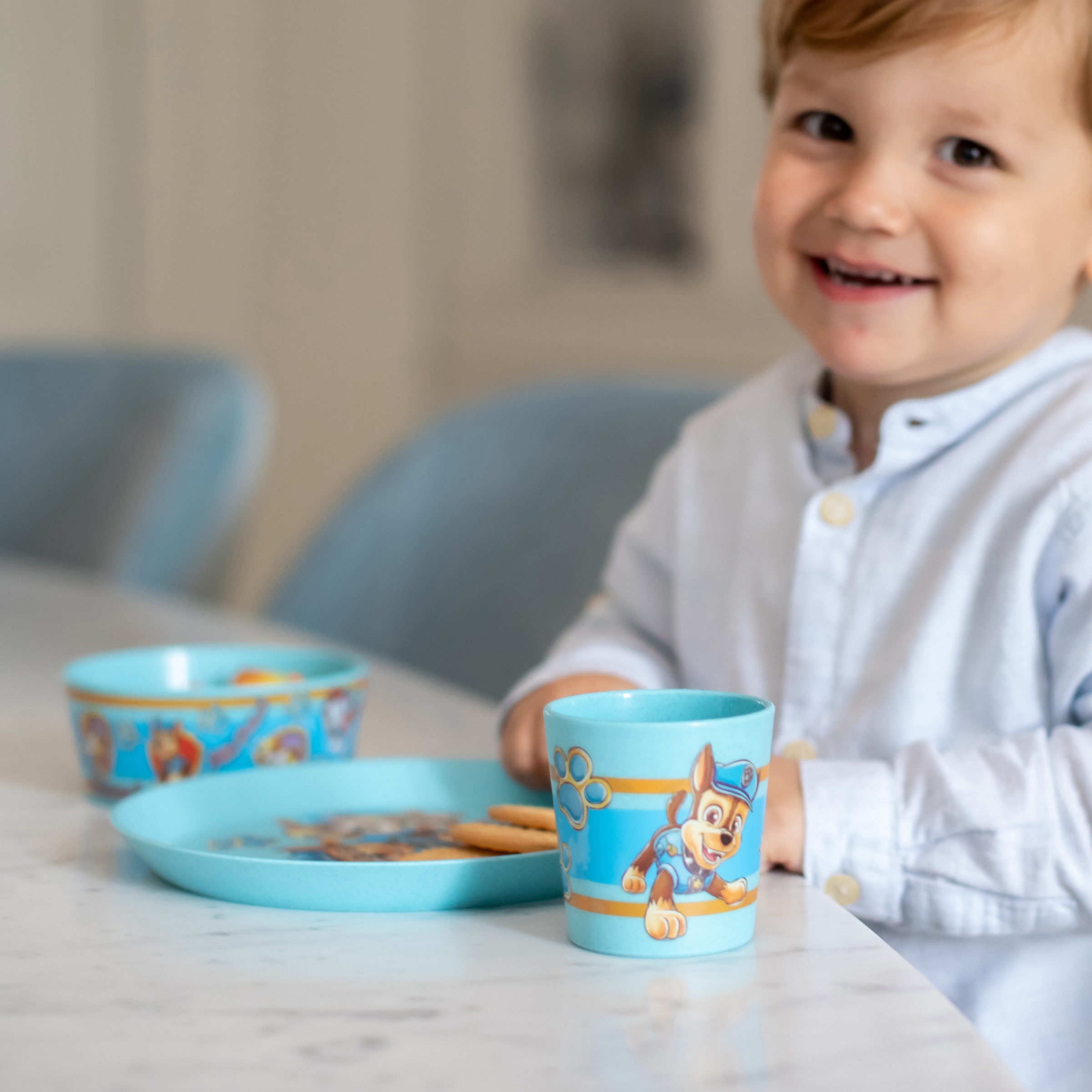 KOZIOL Kindergeschirr-Set »CONNECT PAW PATROL«, (Set, 3 tlg., je 1 Kinderbecher, Kinderschale, Kinderteller), Co² neutral produziert, Made in Germany, 3 Teile, für 1 Person