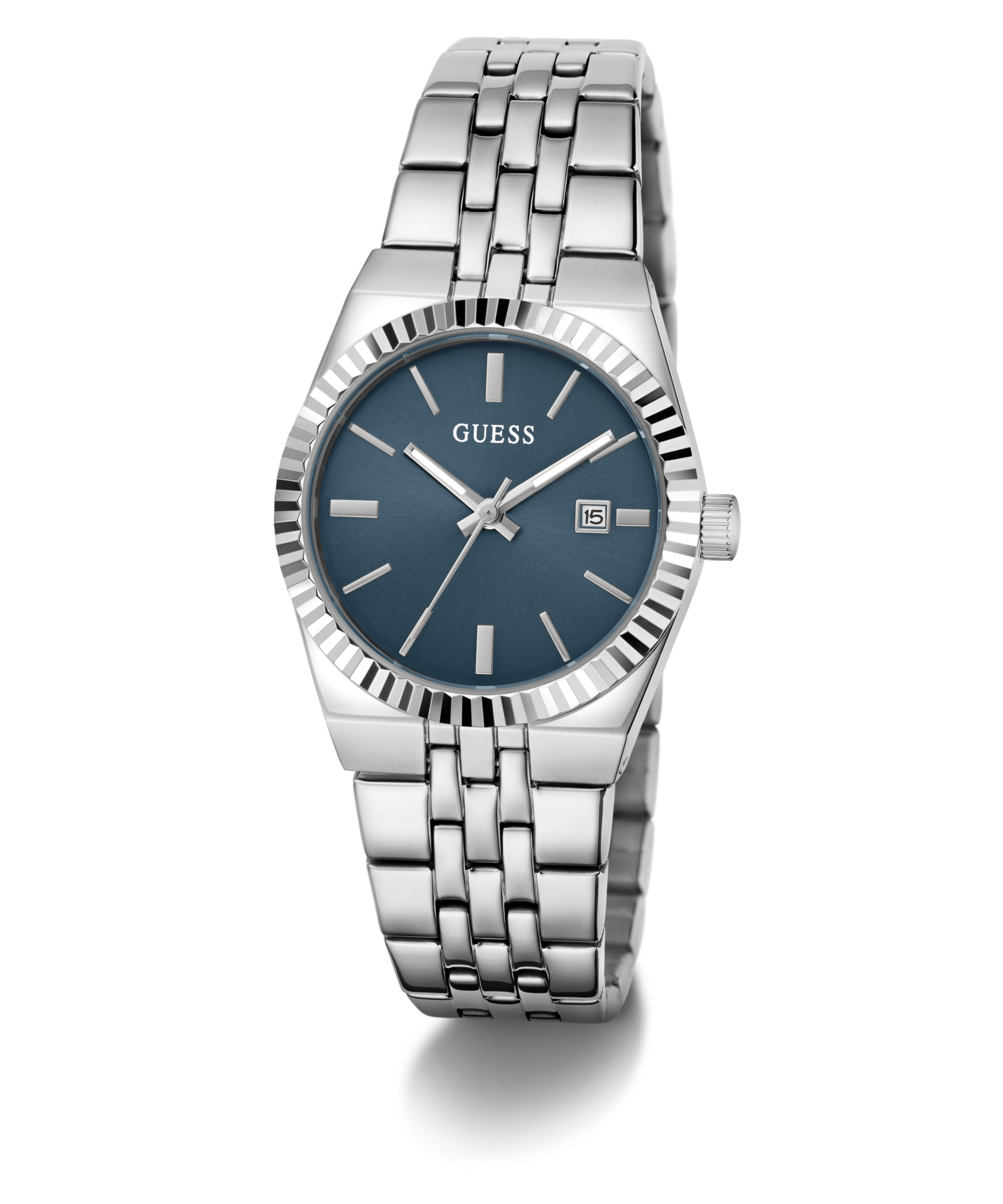 Guess Quarzuhr »VERA« Armbanduhr, Damenuhr, Edelstahlarmband, analog, Tag